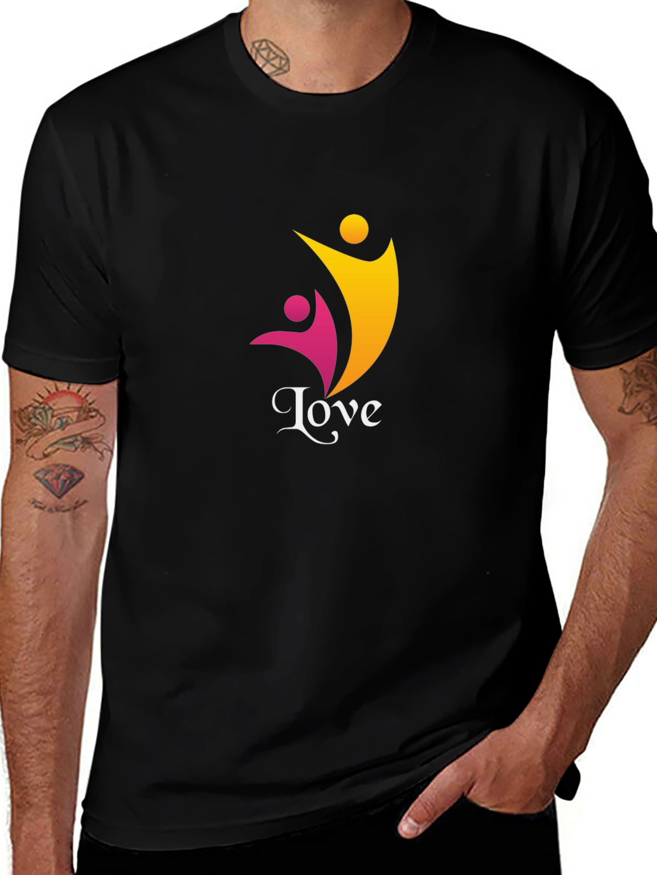 Love Graphic Tee - Black Casual Comfort