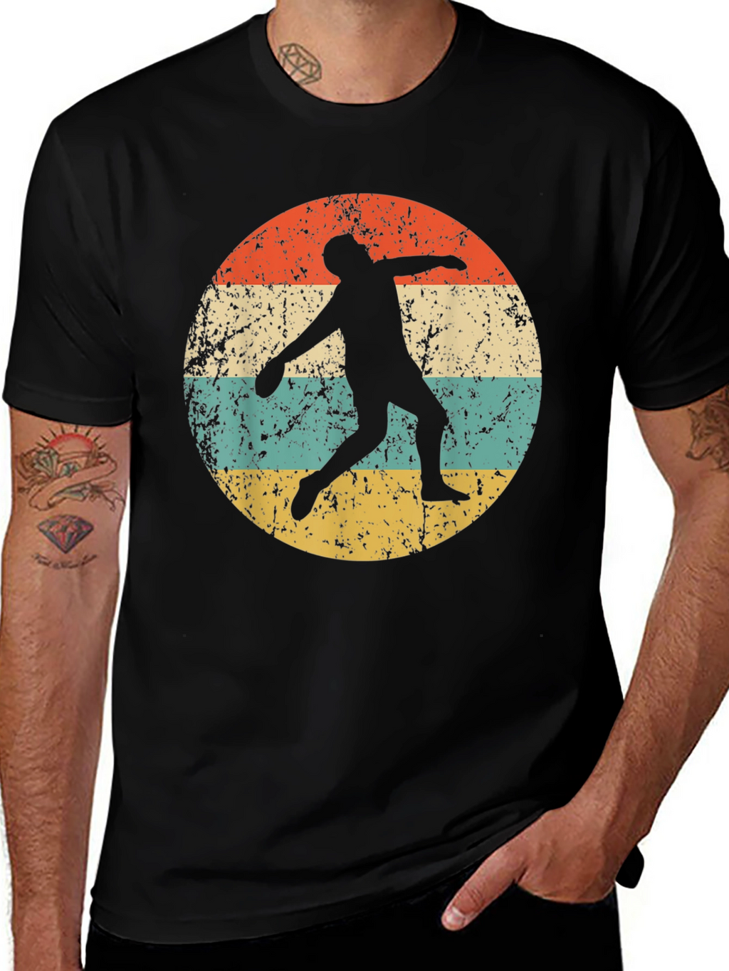 Retro Discus Thrower Graphic Tee