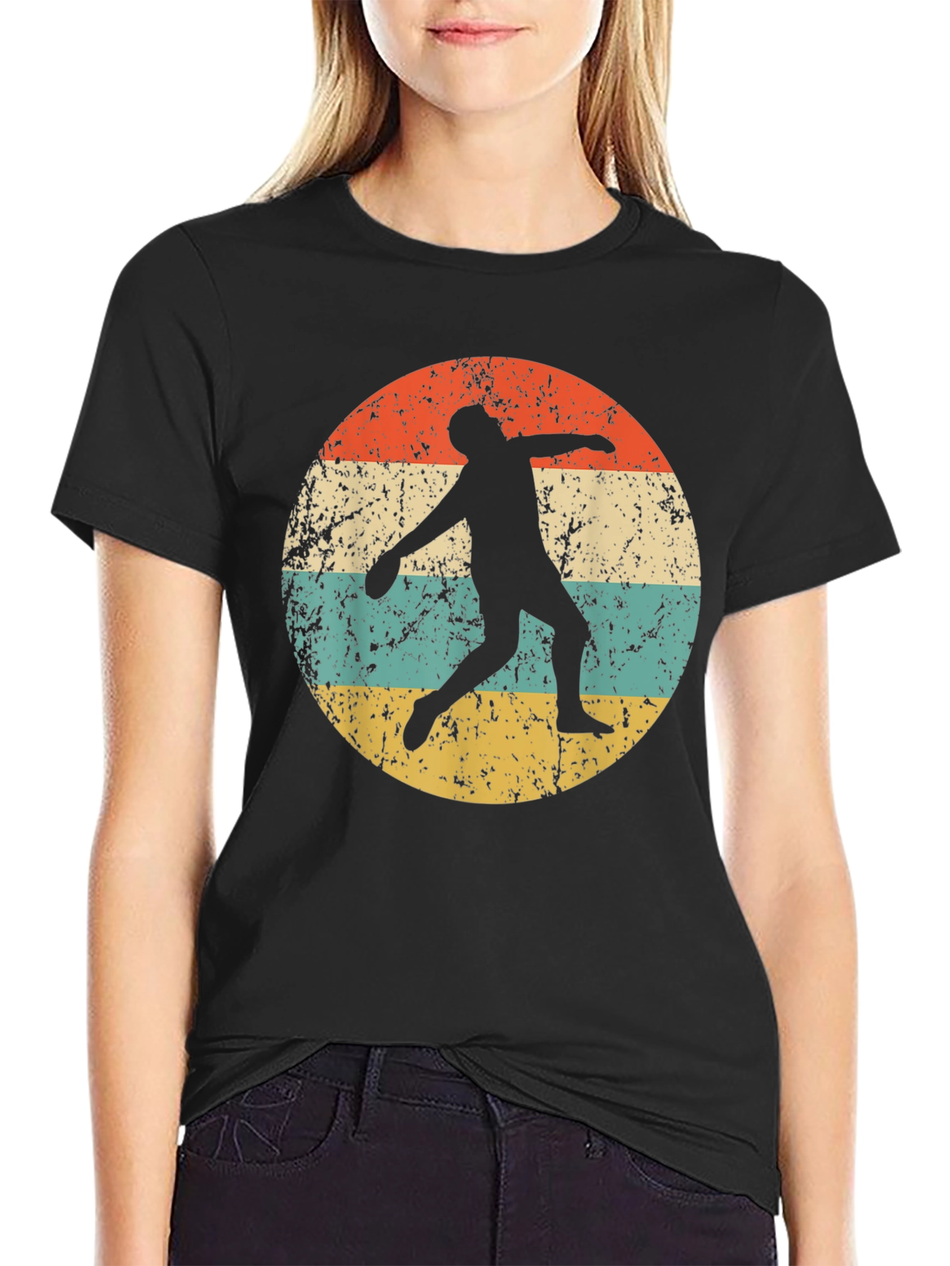 Retro Discus Thrower Graphic Tee