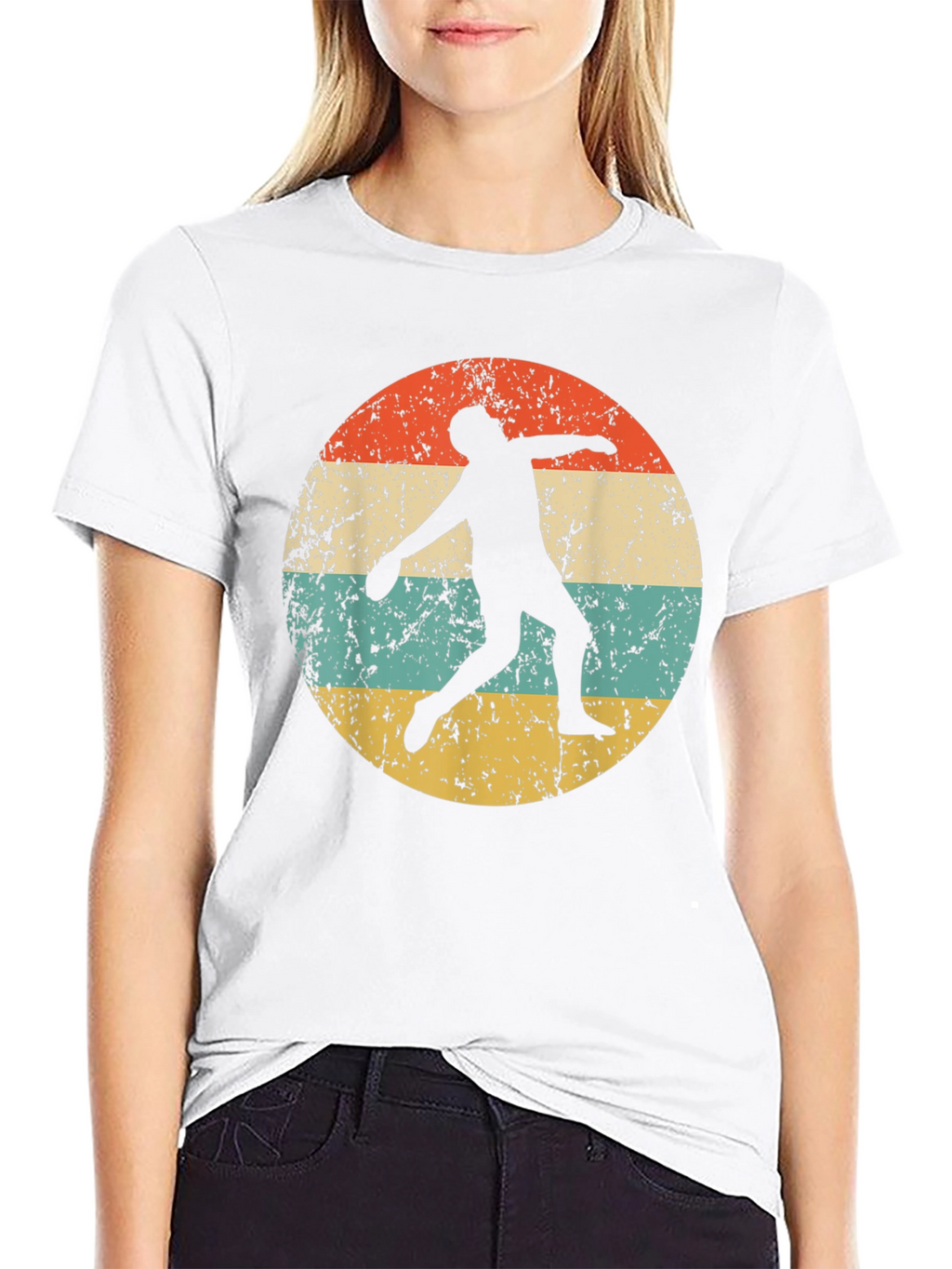 Retro Discus Thrower Graphic Tee