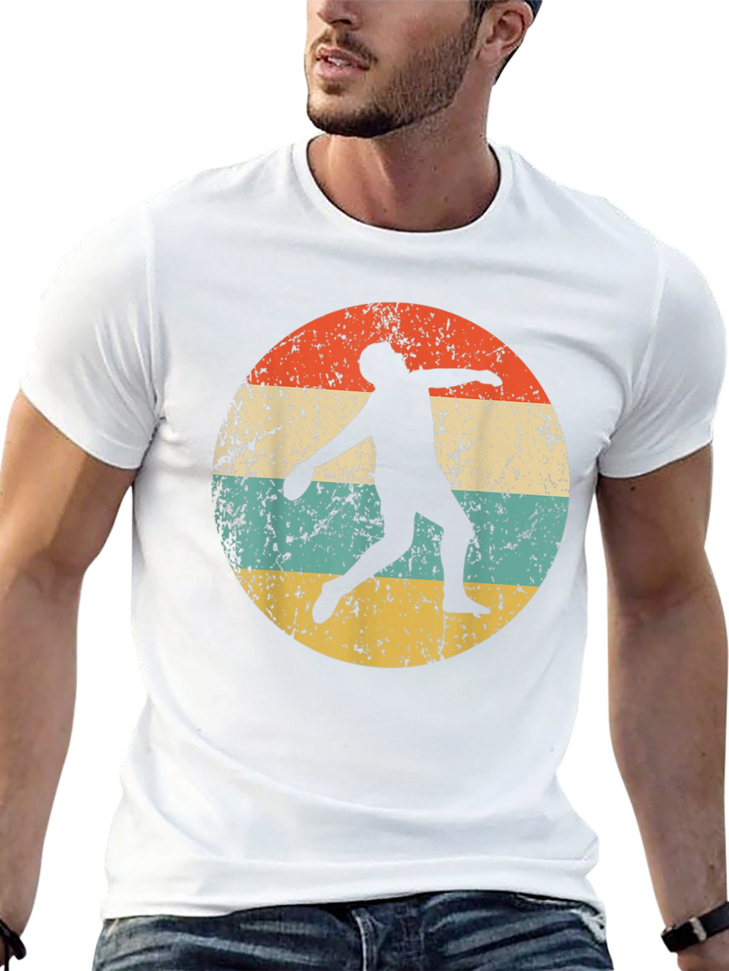 Retro Discus Thrower Graphic Tee