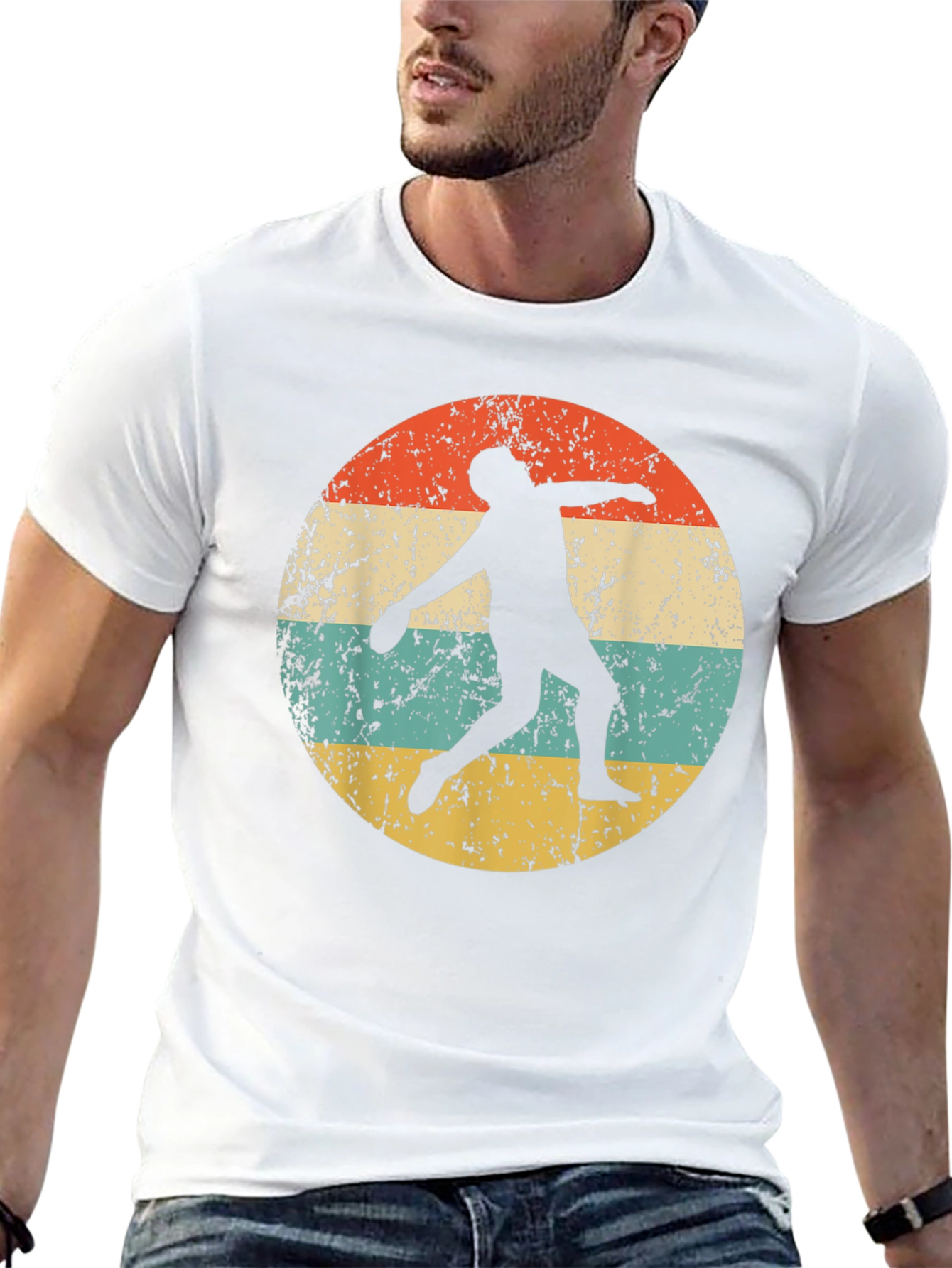 Retro Discus Thrower Graphic Tee