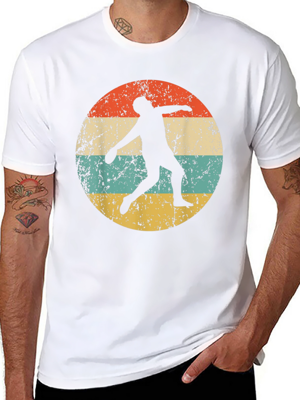 Retro Discus Thrower Graphic Tee