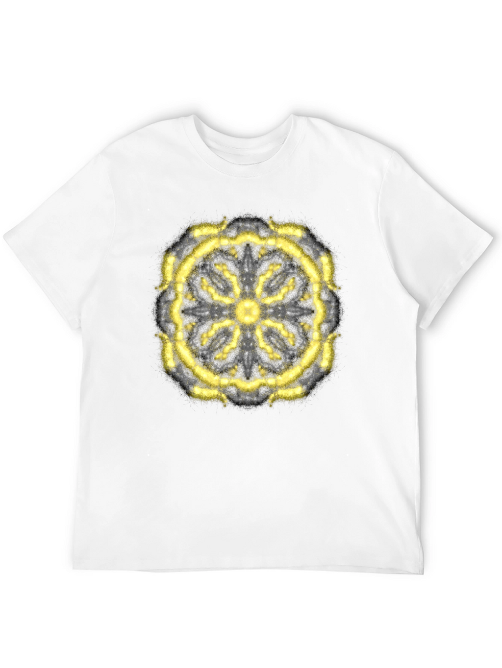 Abstract Mandala Graphic T-Shirt - Black