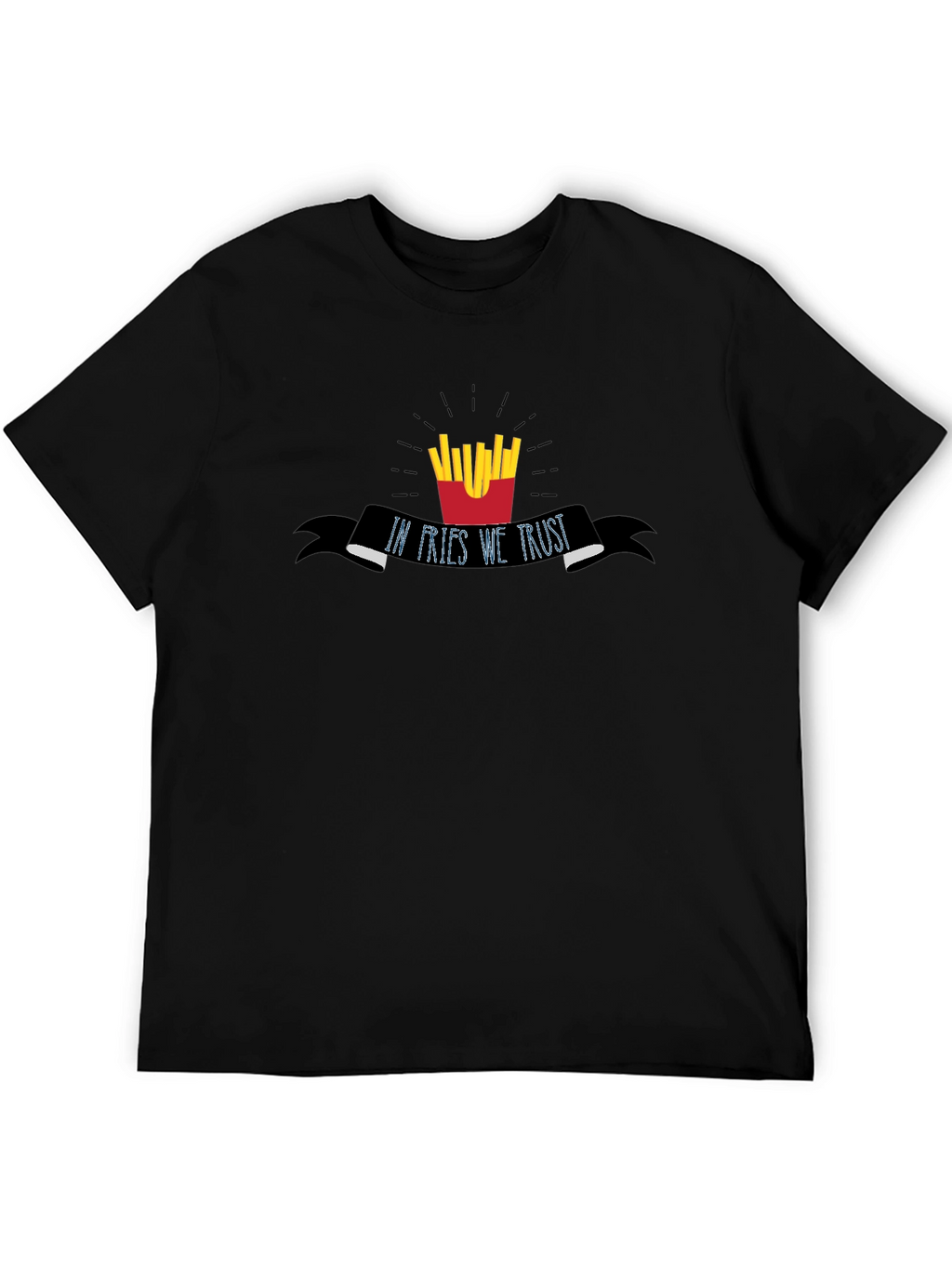 In Fries We Trust - Mens Black Graphic Tee
