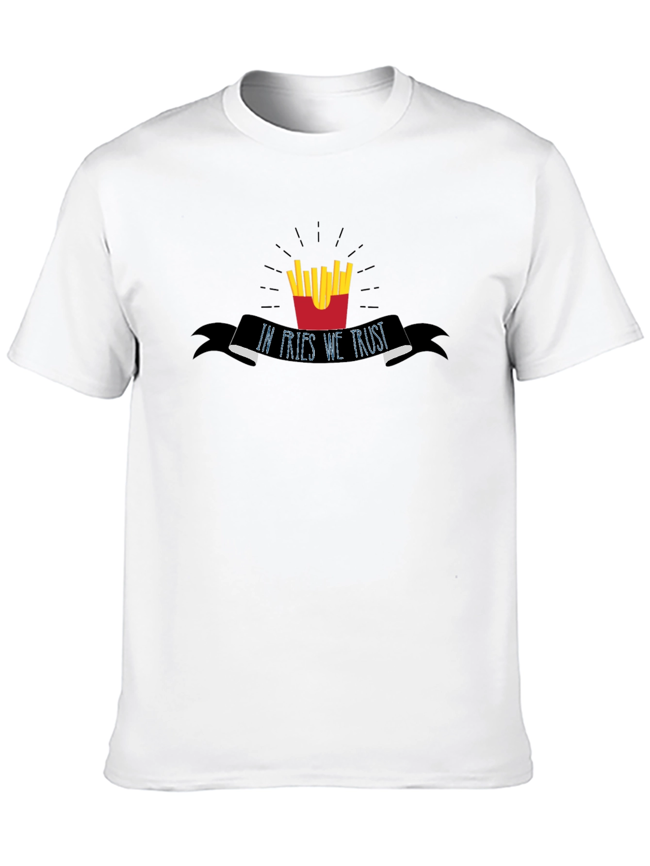 In Fries We Trust - Mens Black Graphic Tee