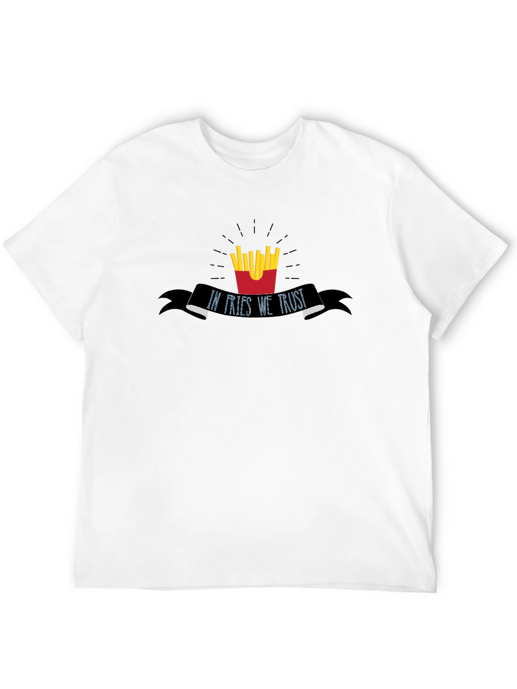 In Fries We Trust - Mens Black Graphic Tee