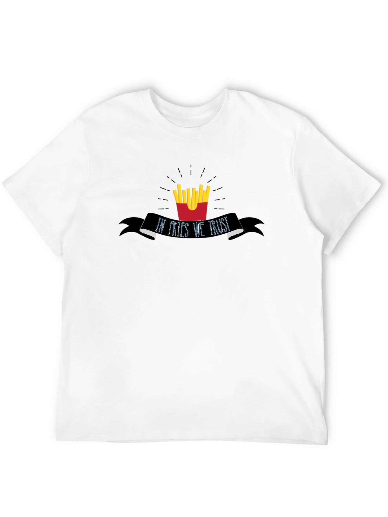 In Fries We Trust - Mens Black Graphic Tee