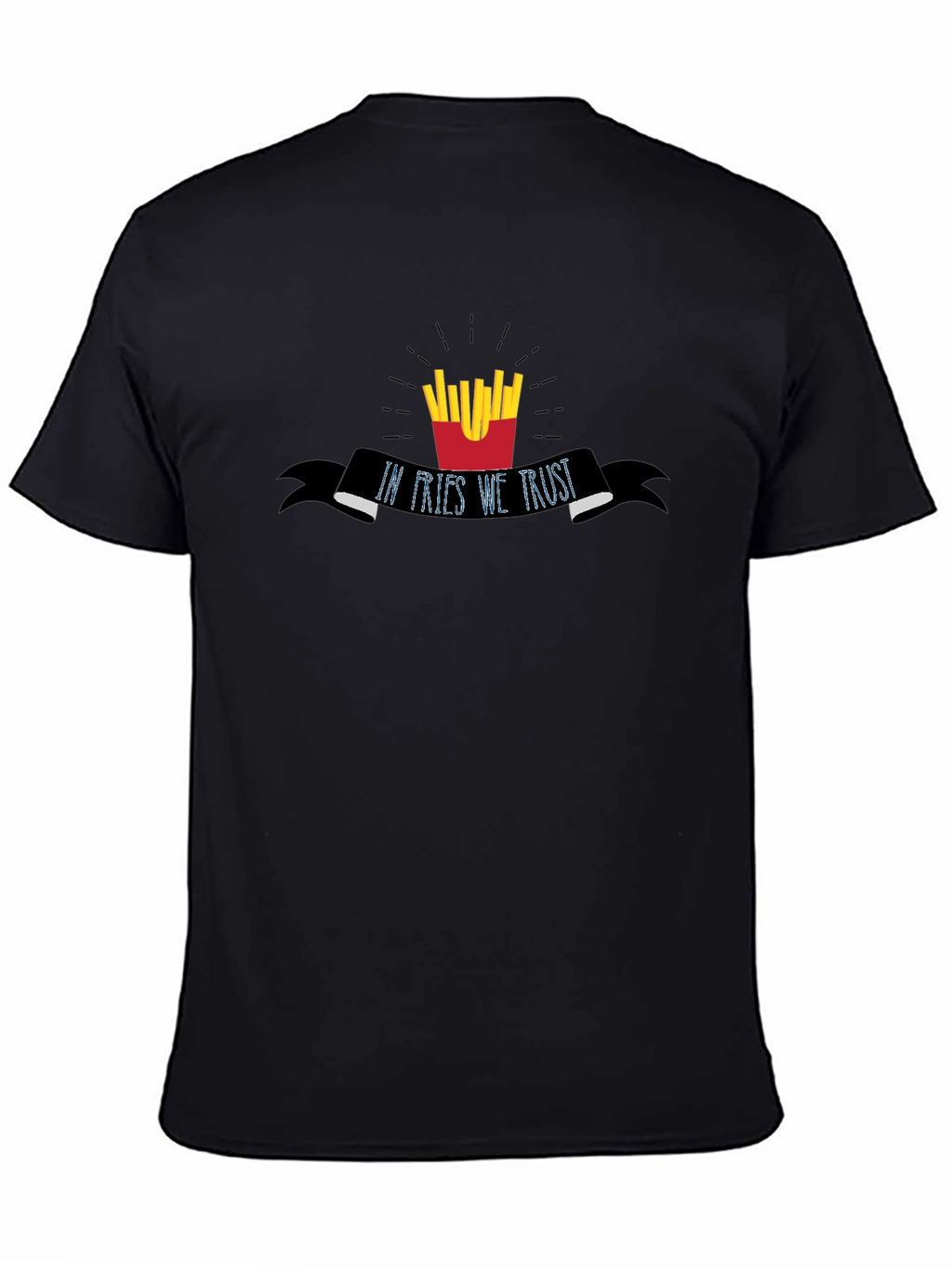 In Fries We Trust - Mens Black Graphic Tee