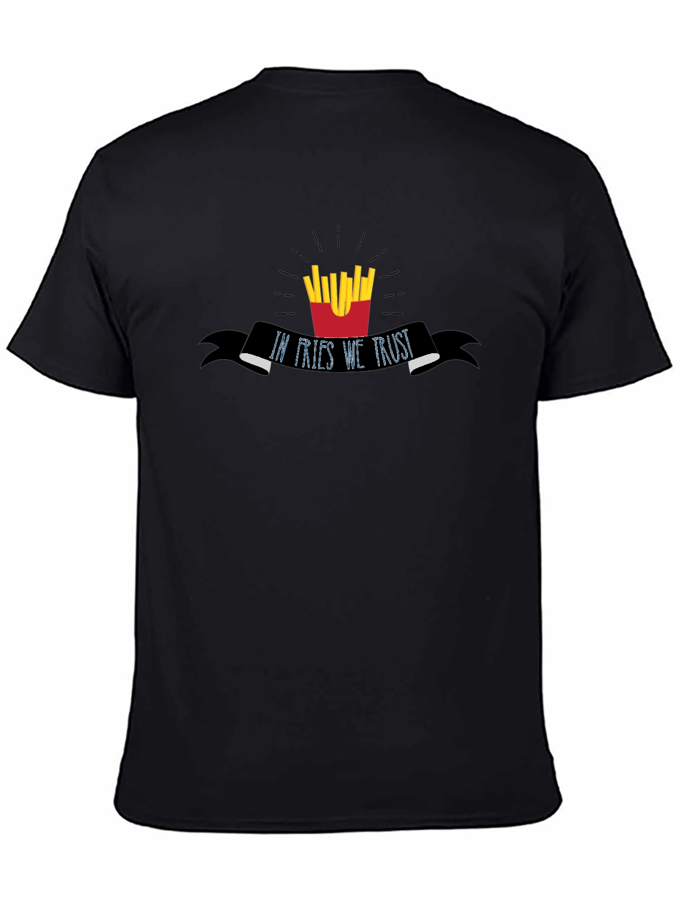 In Fries We Trust - Mens Black Graphic Tee