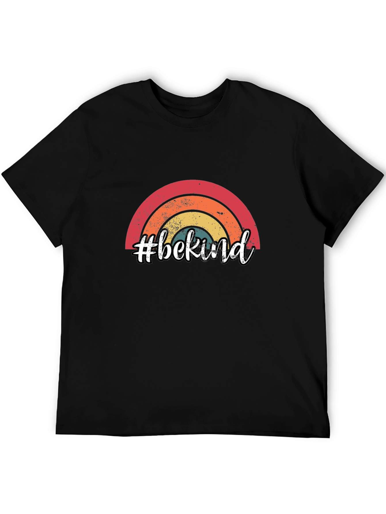 #bekind Rainbow Graphic Tee - Trendy Casual Comfort