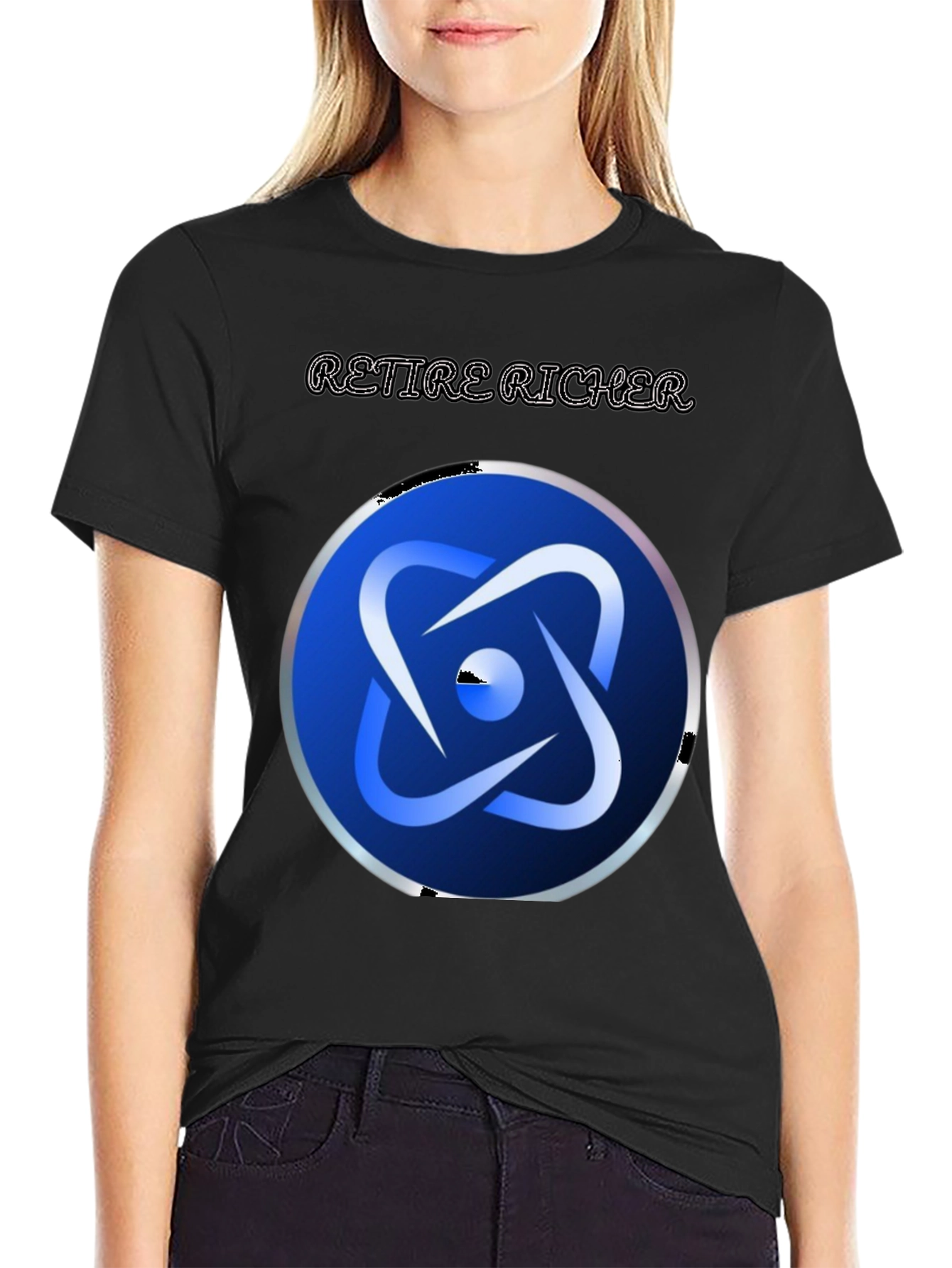Retire Richer Black Graphic Tee