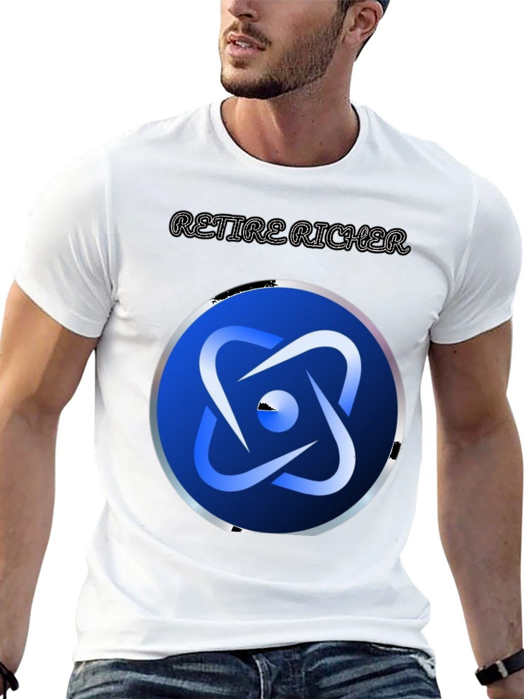 Retire Richer Black Graphic Tee