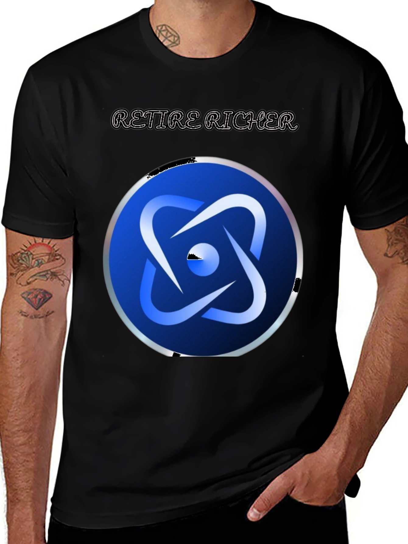 Retire Richer Black Graphic Tee