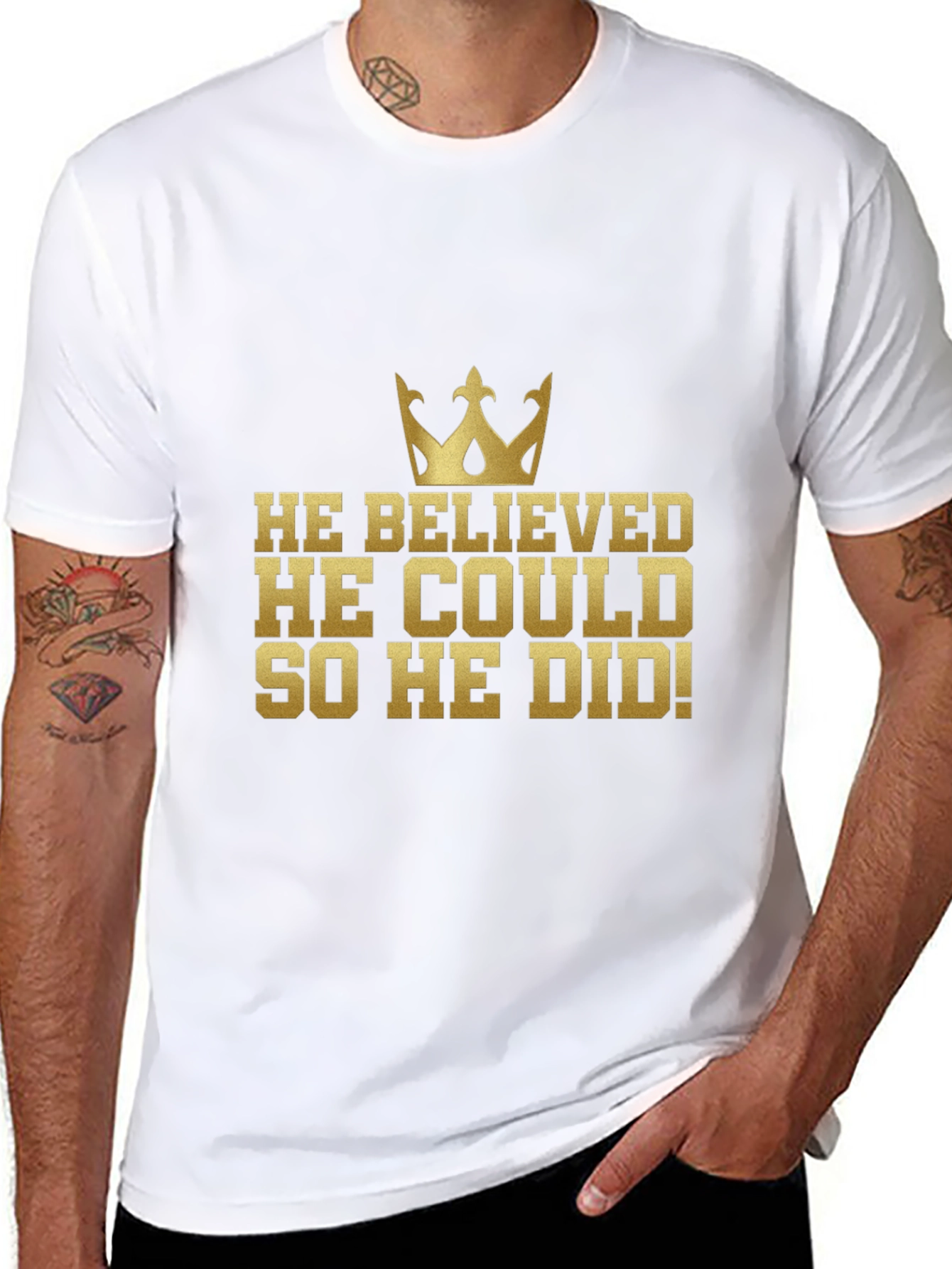 Believe Achieve Mens Graphic Tee