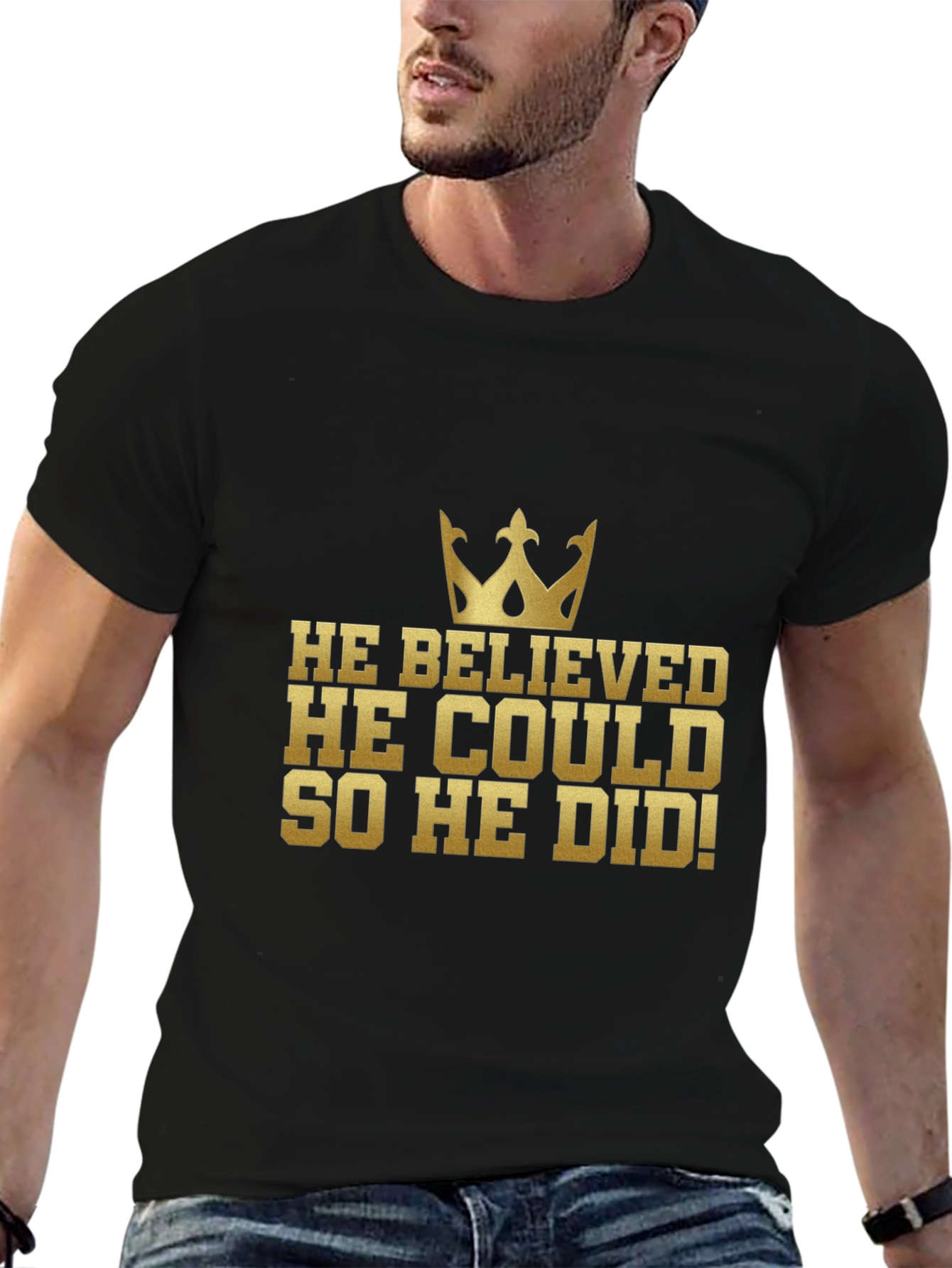 Believe Achieve Mens Graphic Tee