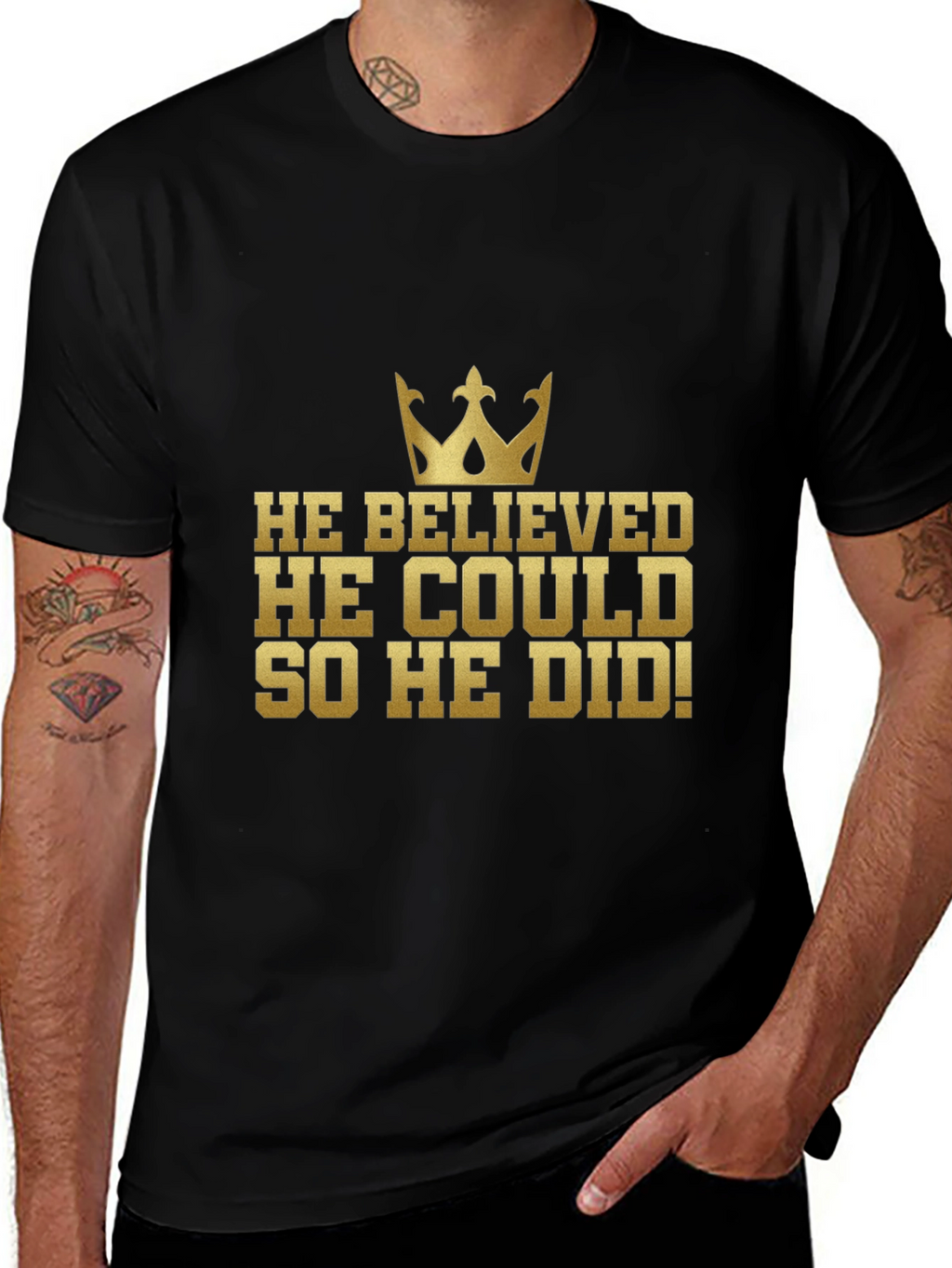 Believe Achieve Mens Graphic Tee