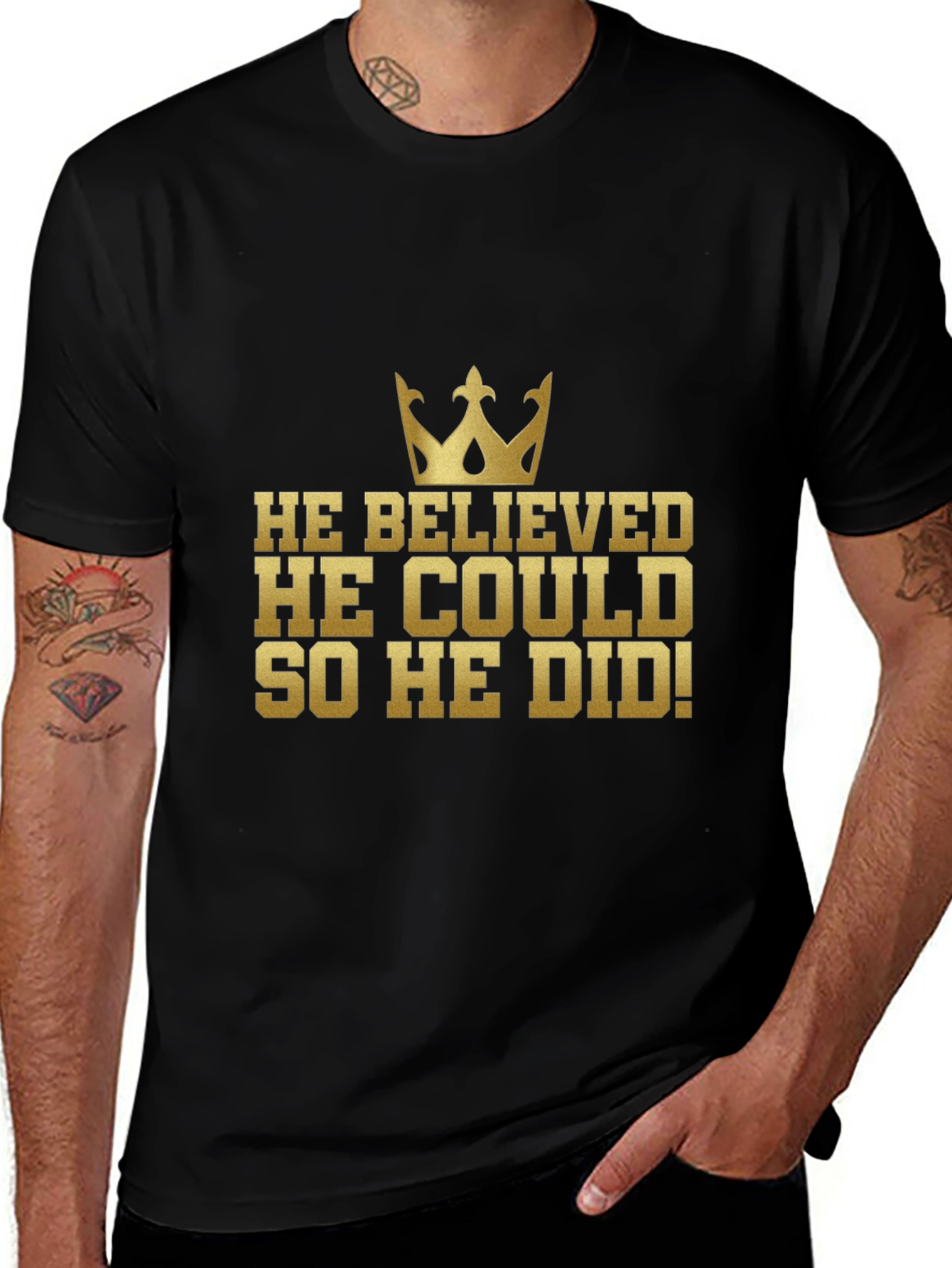 Believe Achieve Mens Graphic Tee