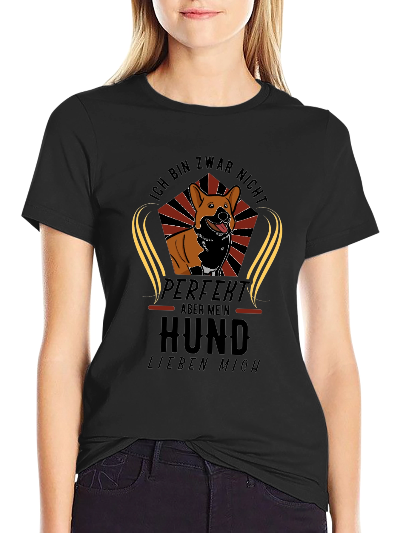 Ich Bin Nicht Perfekt Aber Mein Hund Liebt Mich T-Shirt – Funny Dog Lover Tee