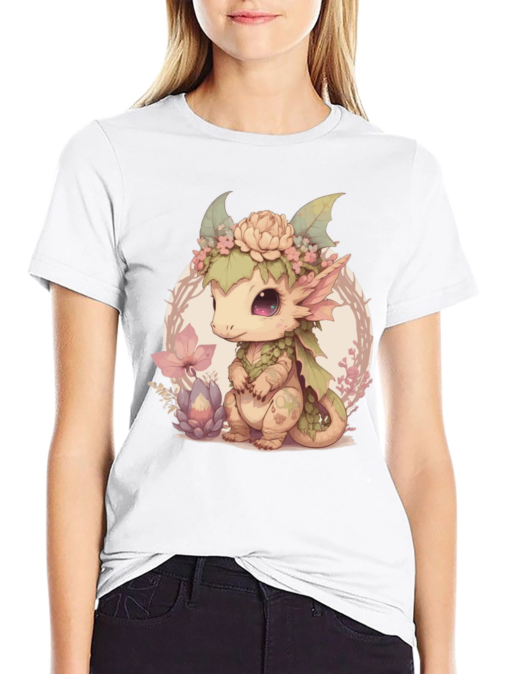 Cute Dragon Black Tee