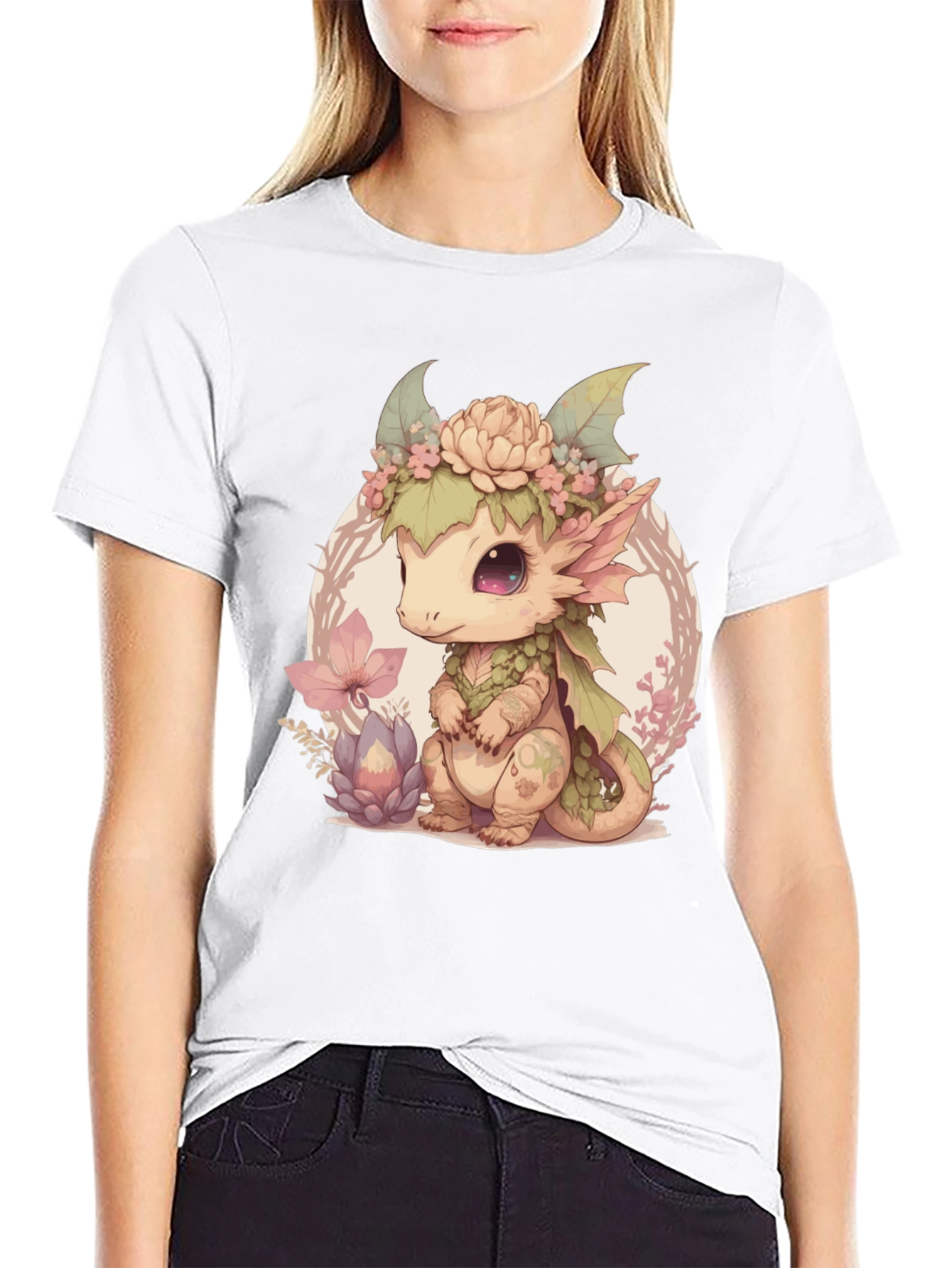 Cute Dragon Black Tee