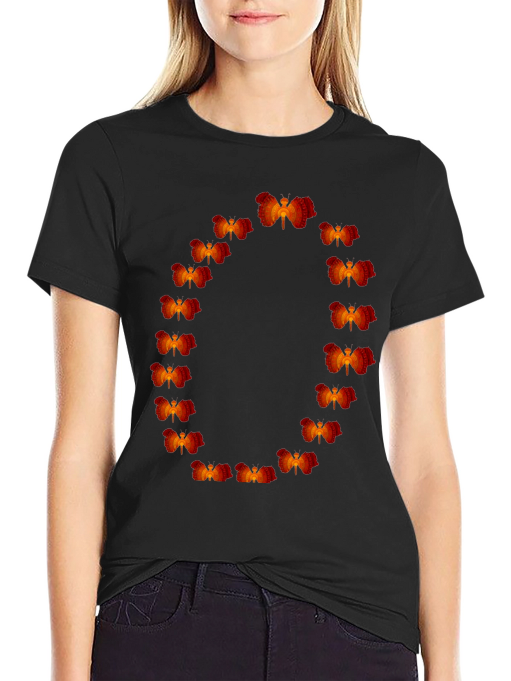 Abstract Angel Wings Graphic Tee