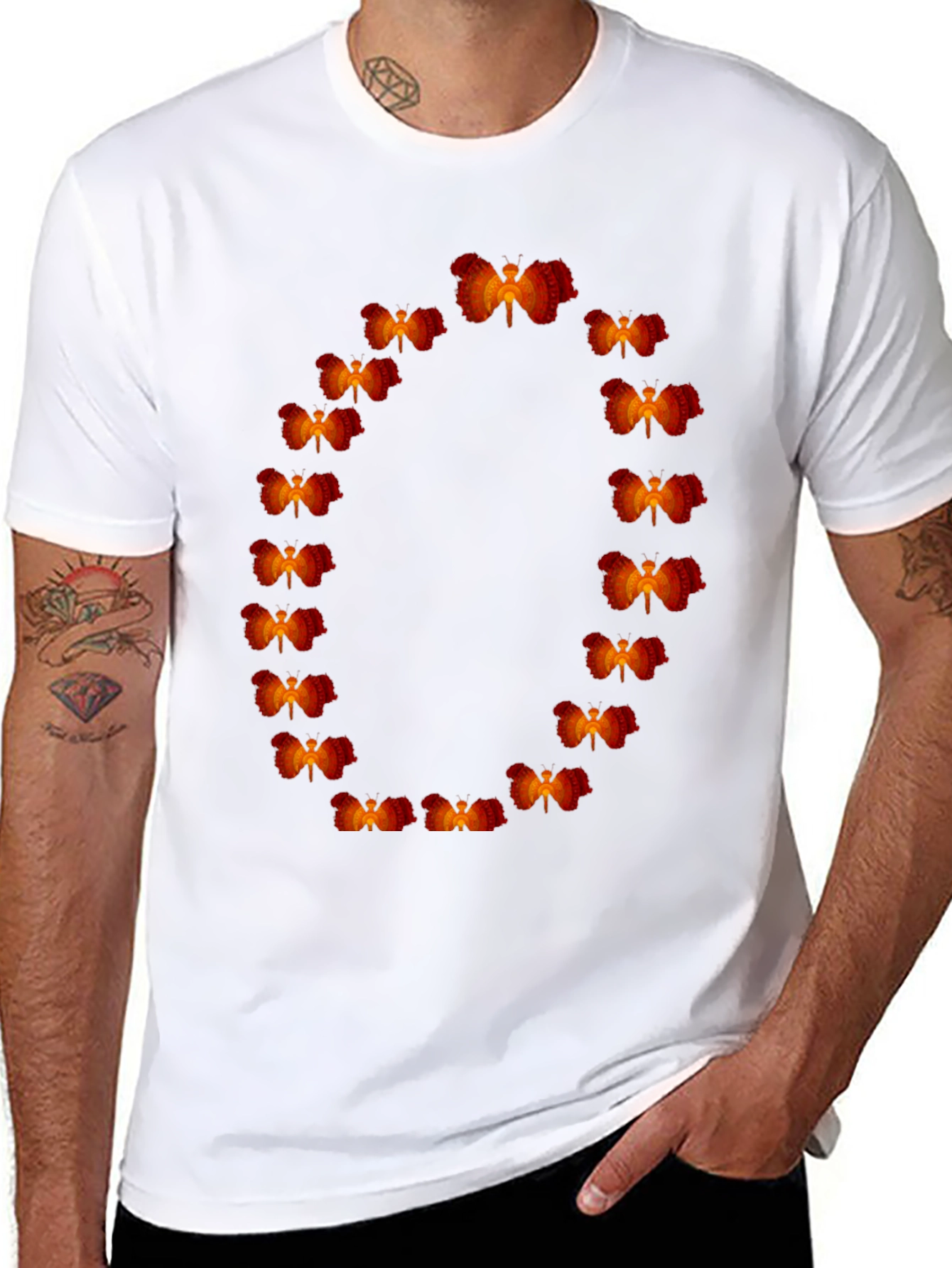 Abstract Angel Wings Graphic Tee
