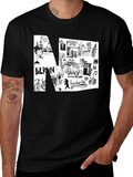 Berlin Doodle Art Mens Black T-Shirt