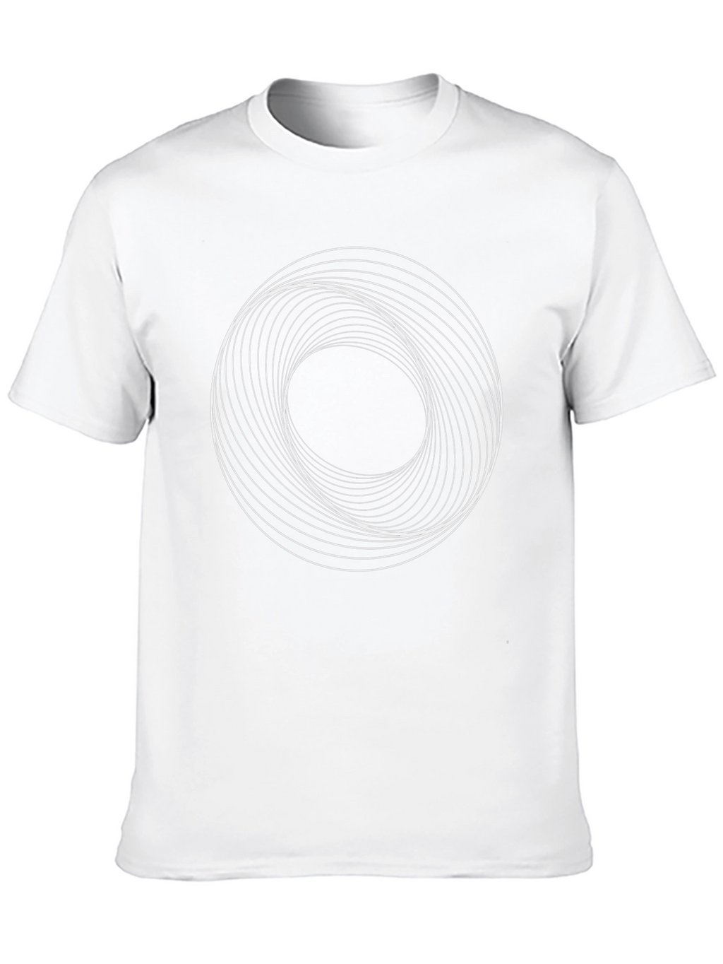 Abstract Circle Graphic Tee - Modern Black T-Shirt