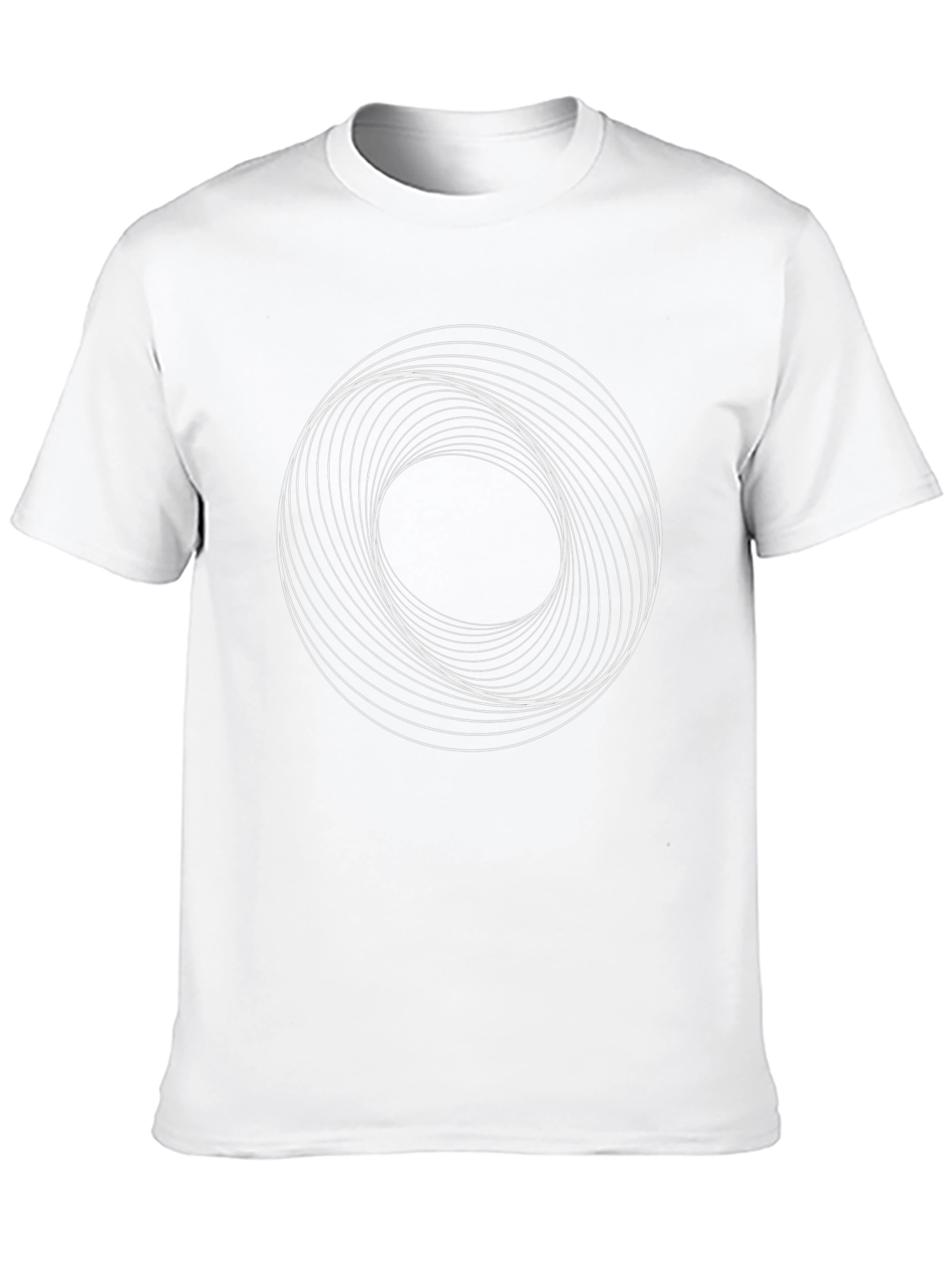 Abstract Circle Graphic Tee - Modern Black T-Shirt