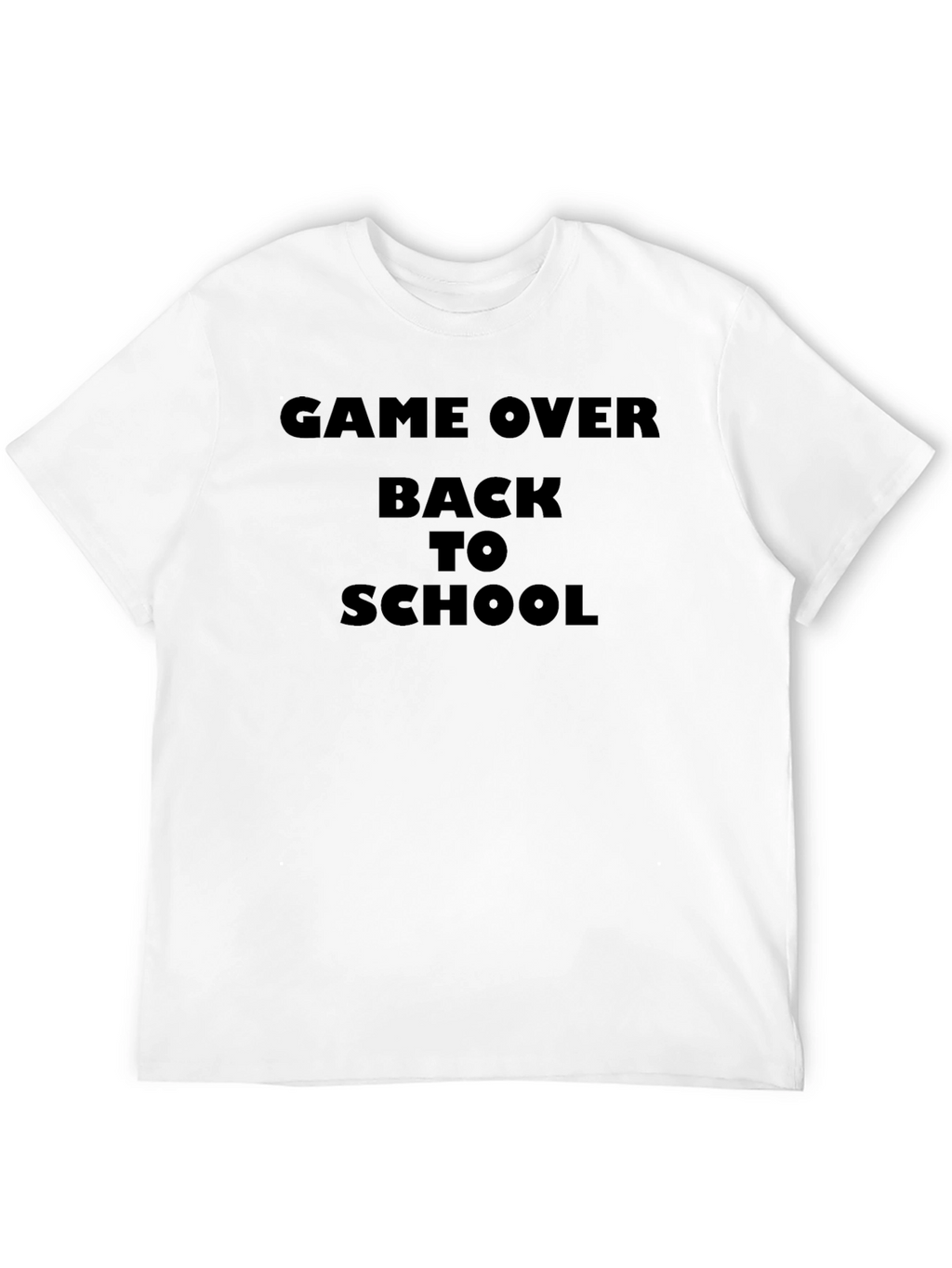 Game Over Back to School Black T-Shirt