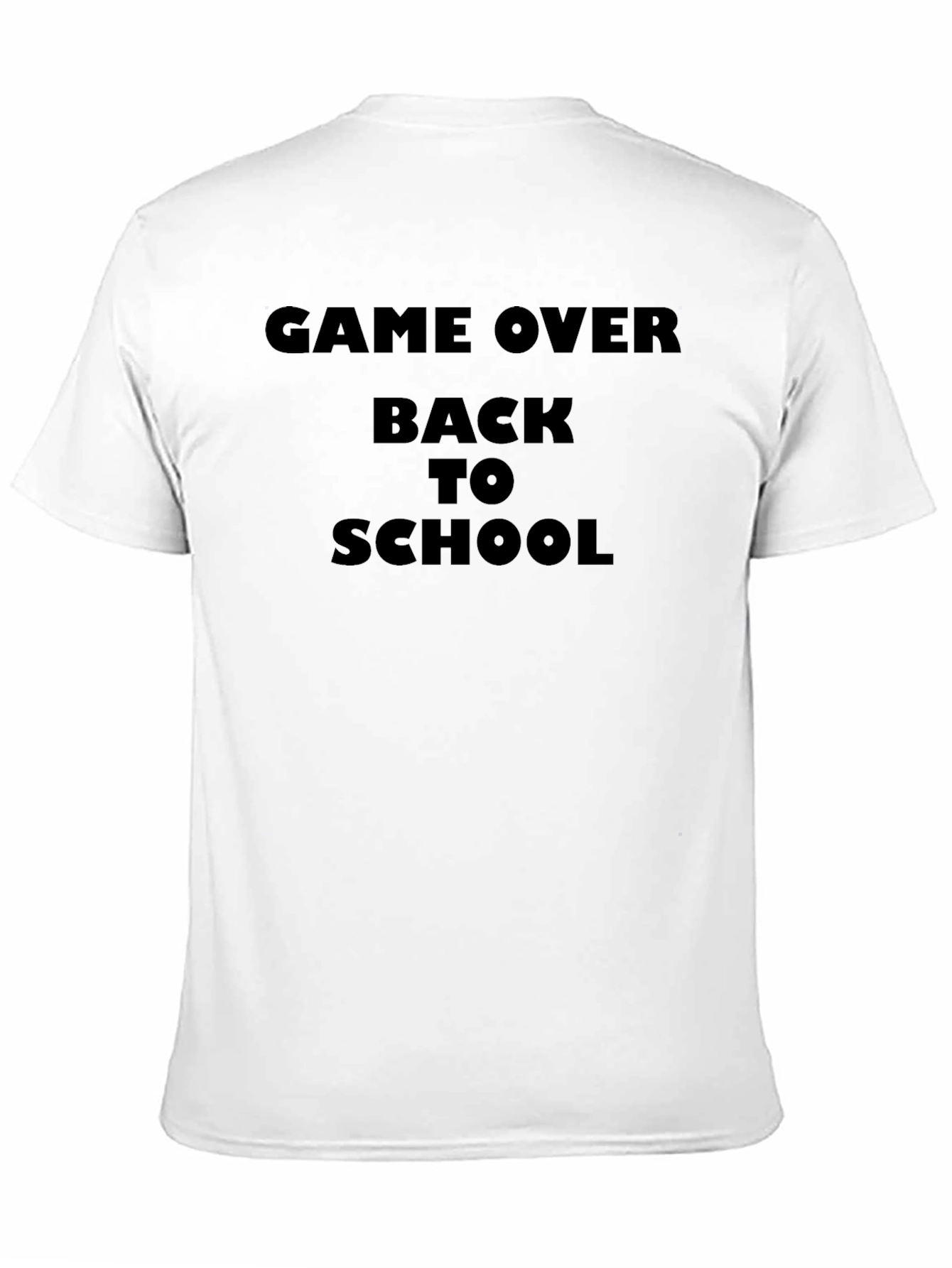 Game Over Back to School Black T-Shirt