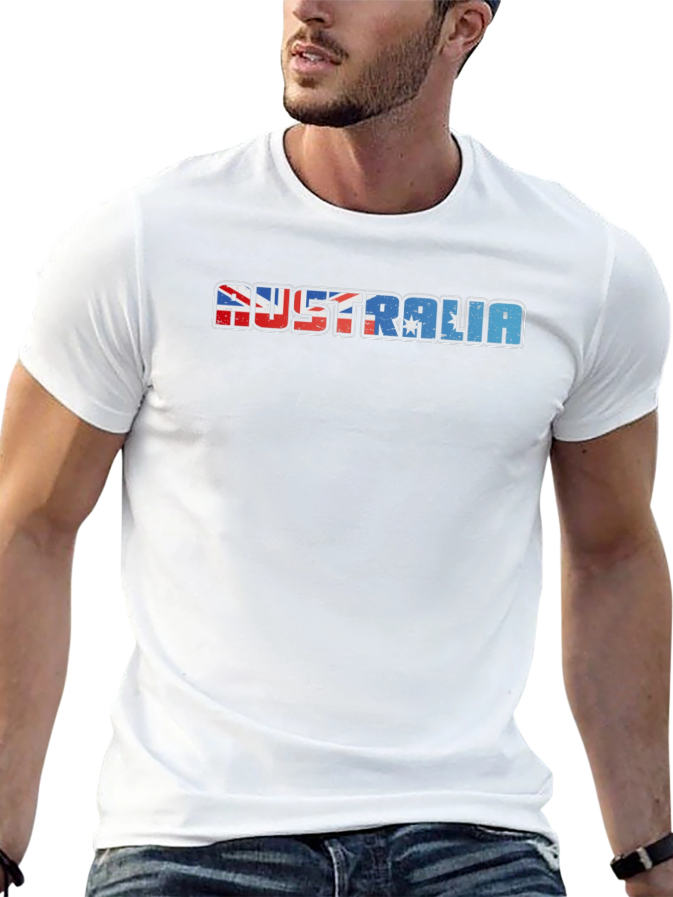 Australia Flag T-Shirt - Mens Black Tee