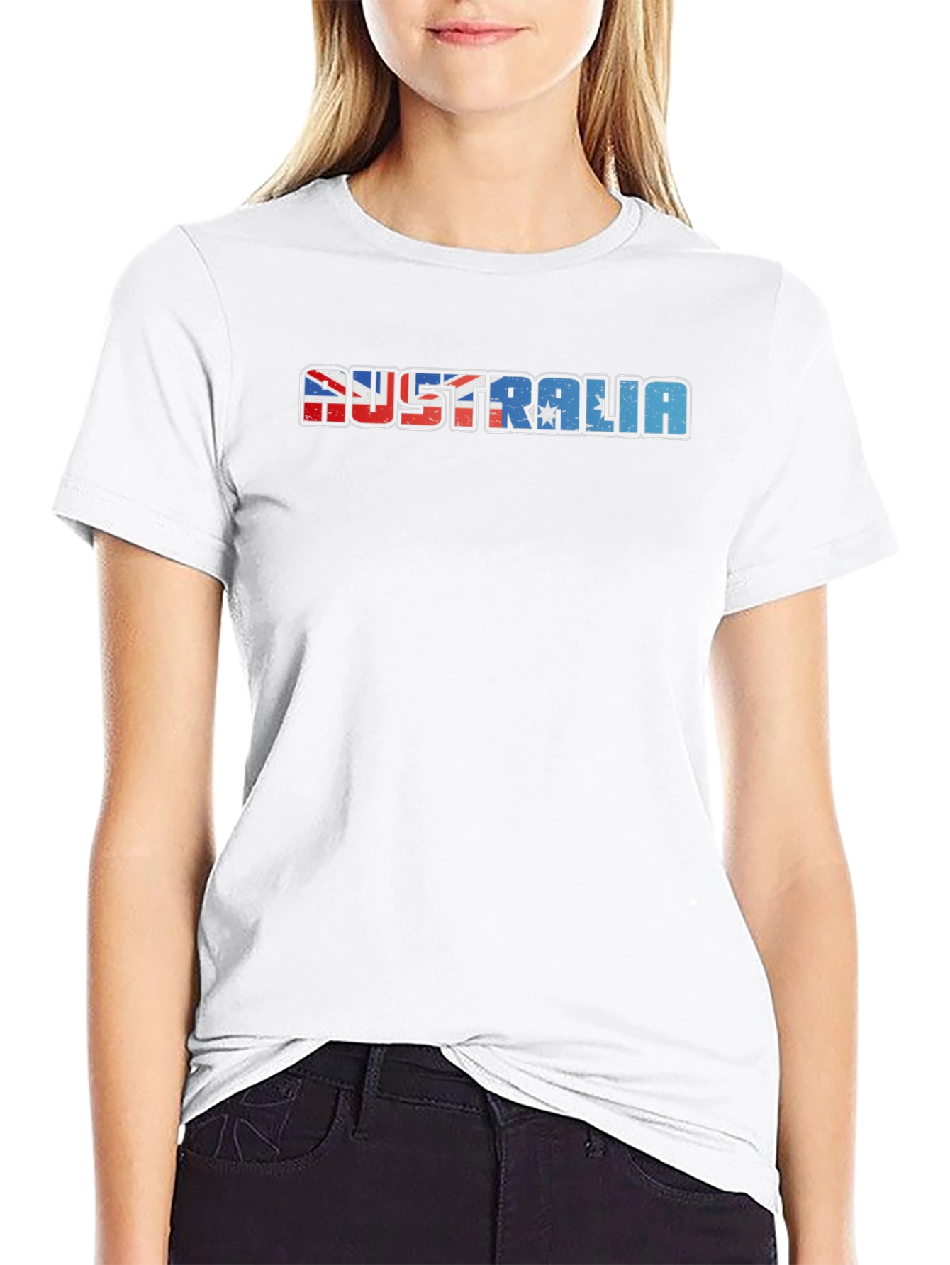 Australia Flag T-Shirt - Mens Black Tee