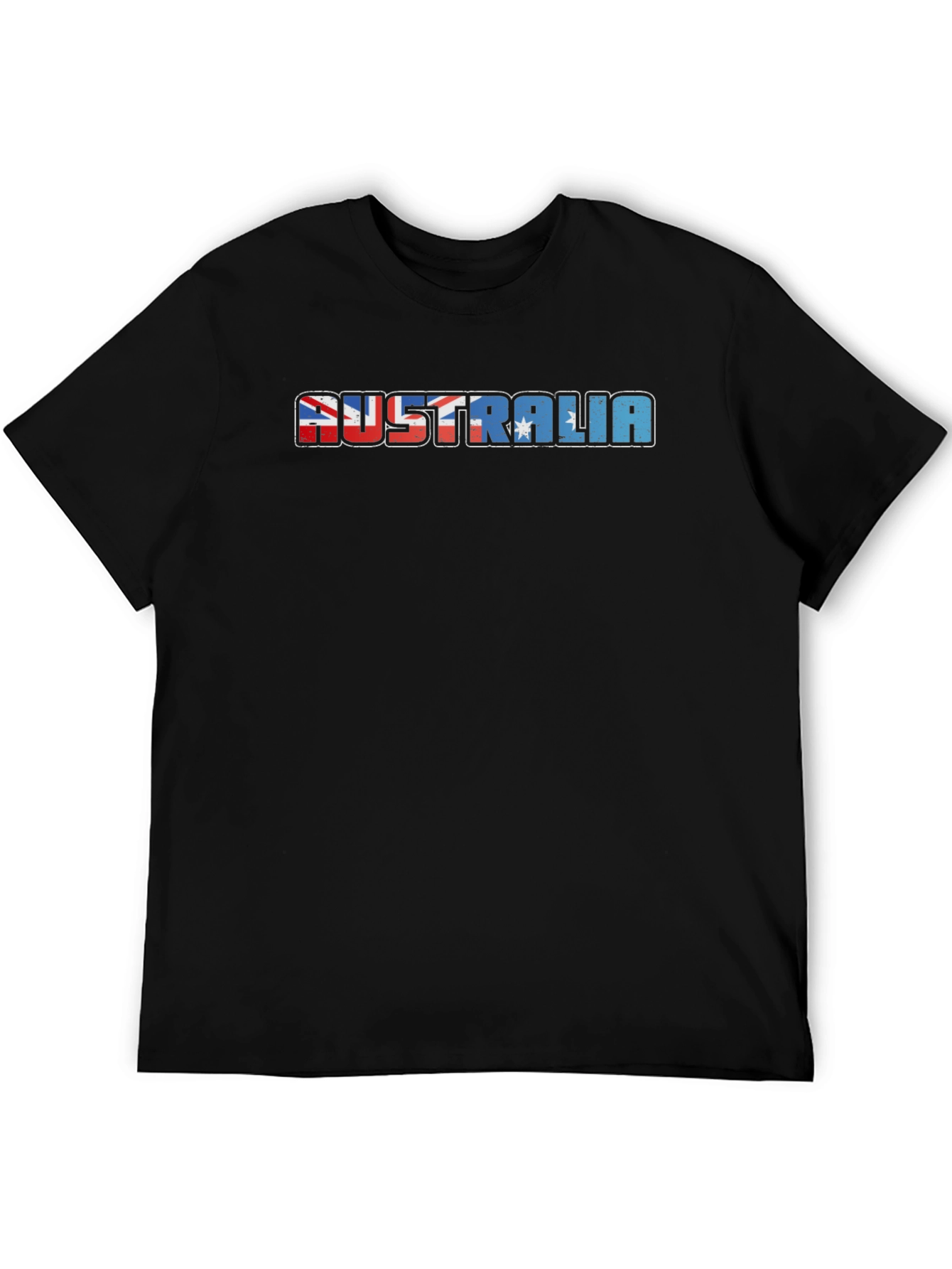 Australia Flag T-Shirt - Mens Black Tee