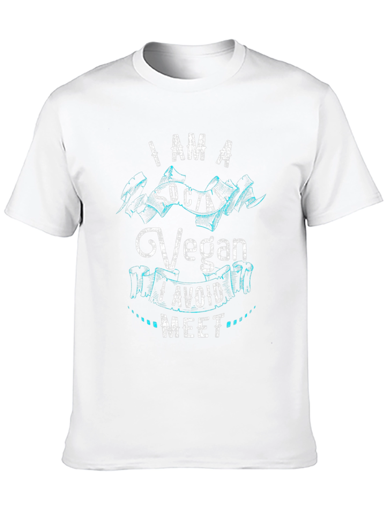 Social Vegan Graphic T-Shirt - Black
