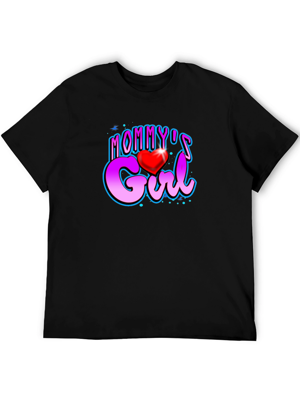 Mommys Girl Black Graphic Tee Shirt