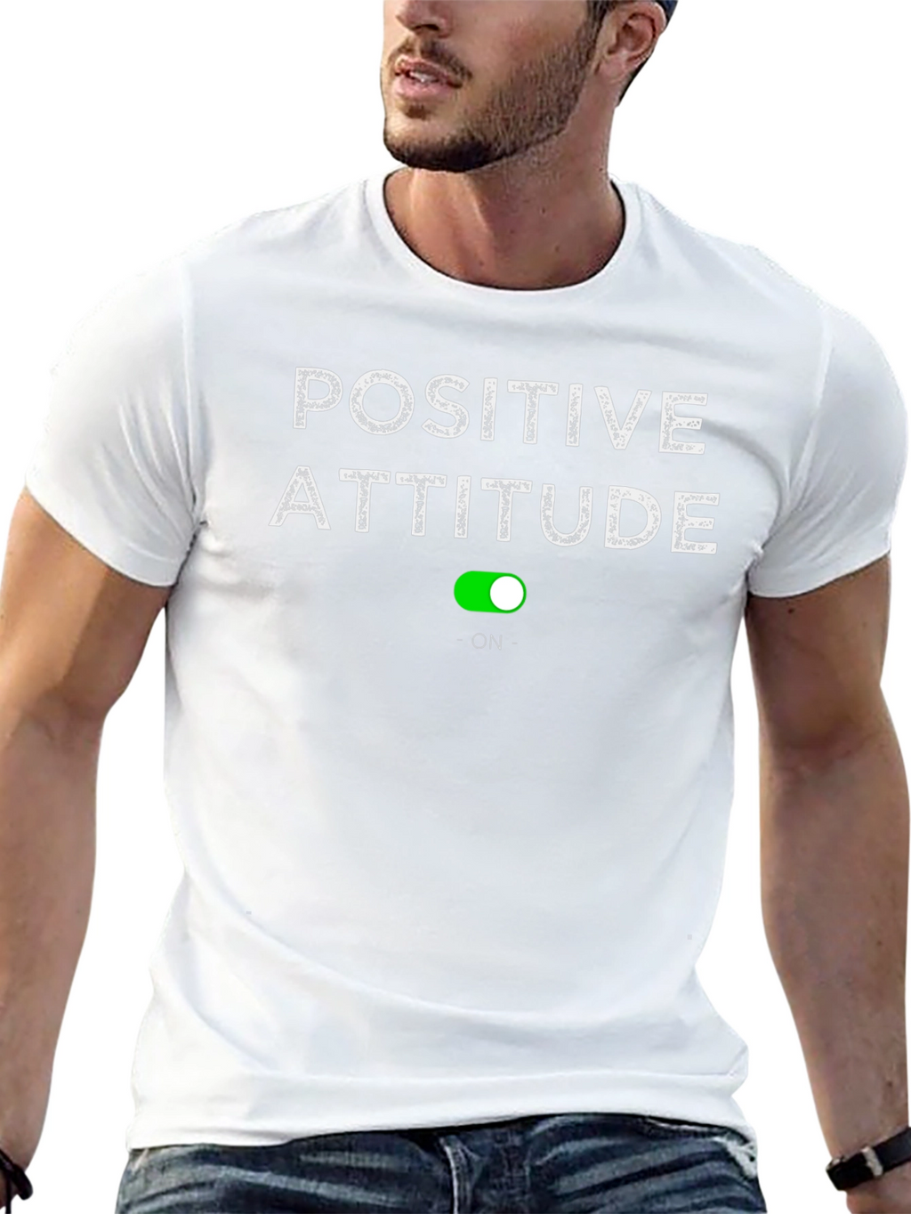 Positive Attitude On T-Shirt - Black