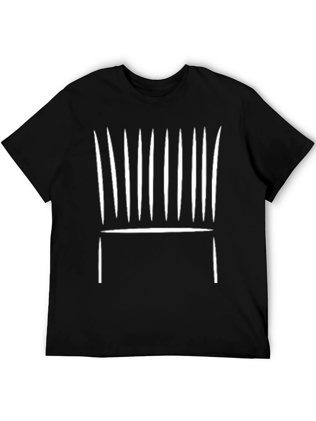 Striped Black T-Shirt - Graphic Print Tee