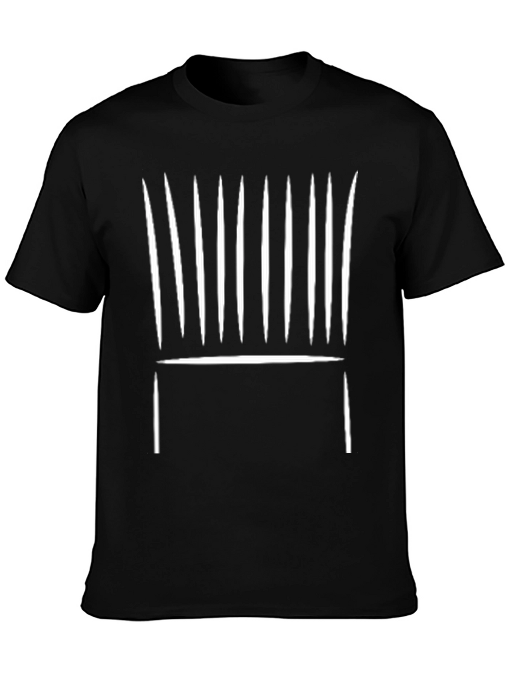 Striped Black T-Shirt - Graphic Print Tee