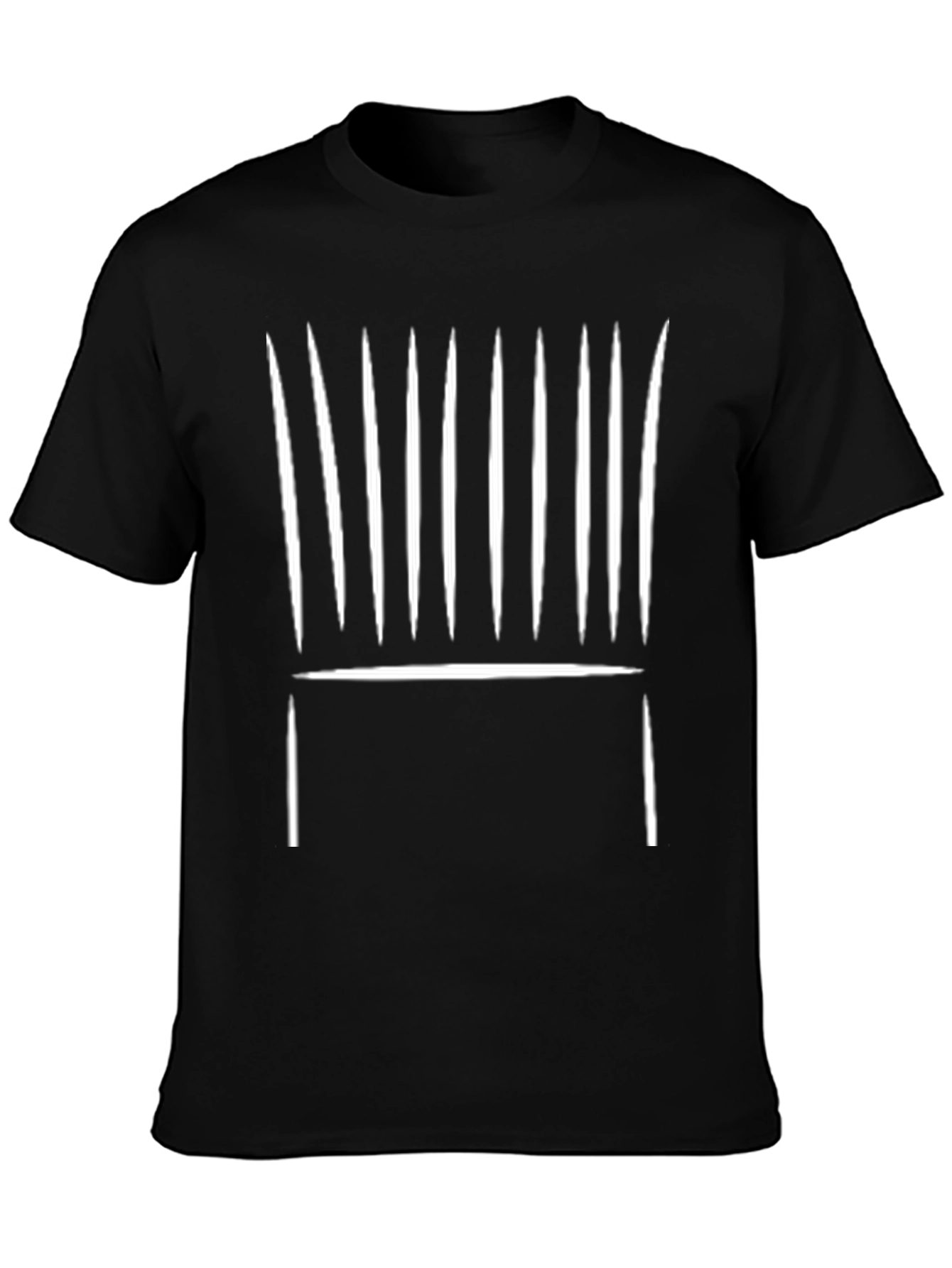Striped Black T-Shirt - Graphic Print Tee
