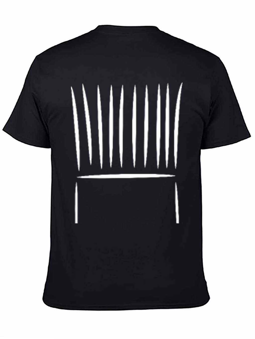 Striped Black T-Shirt - Graphic Print Tee