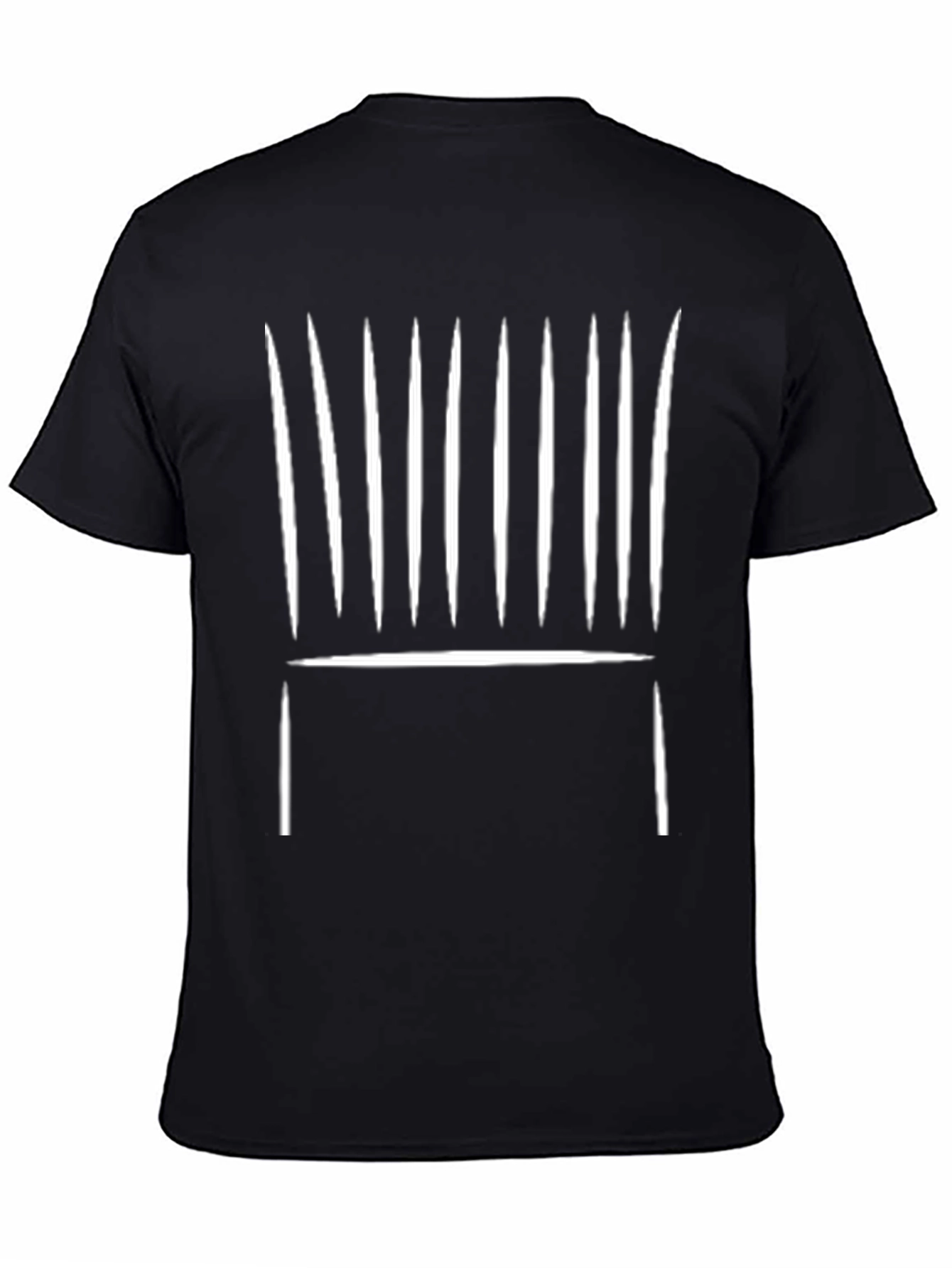 Striped Black T-Shirt - Graphic Print Tee