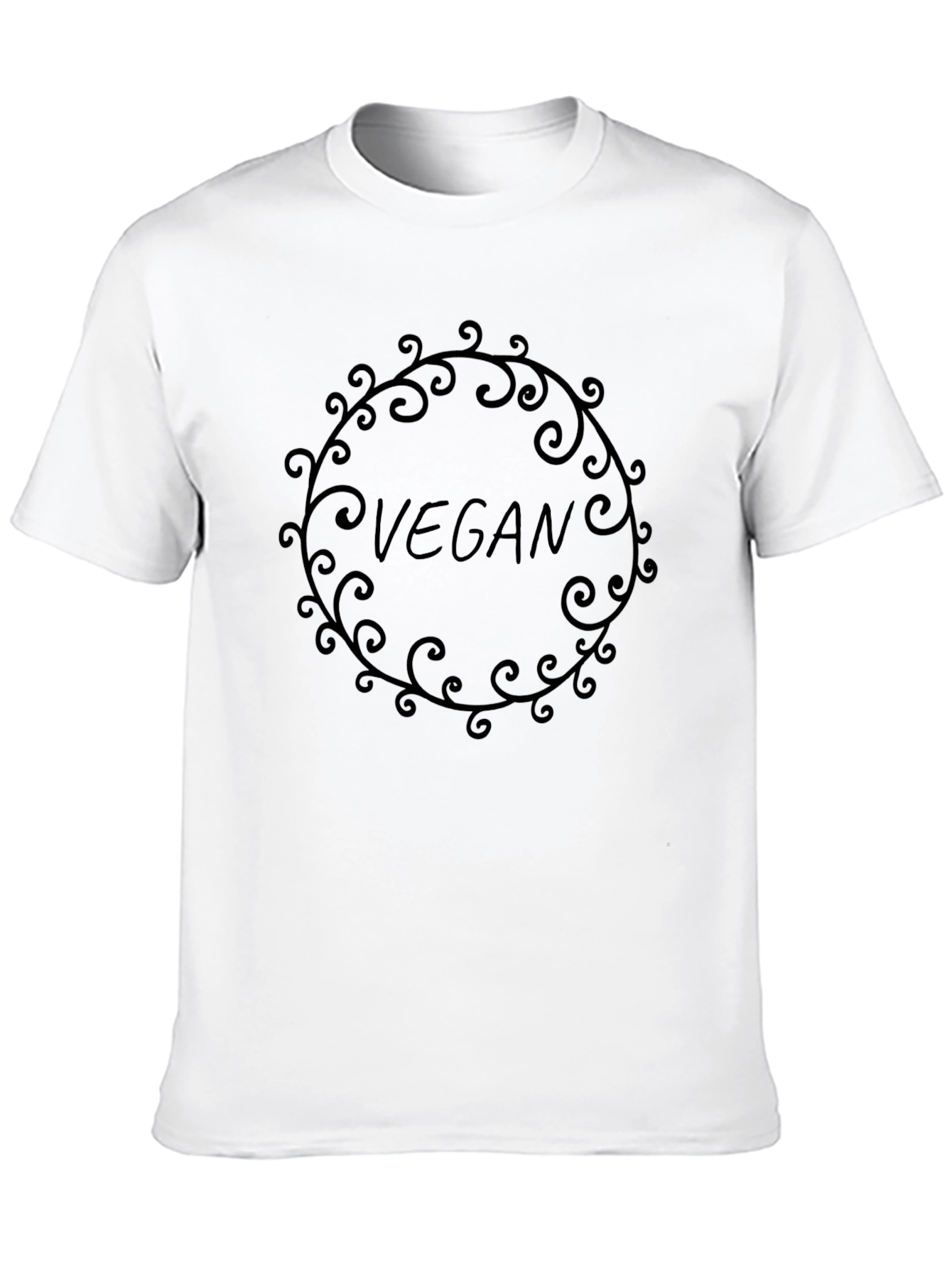 Vegan Graphic Tee - Circular Swirl Design
