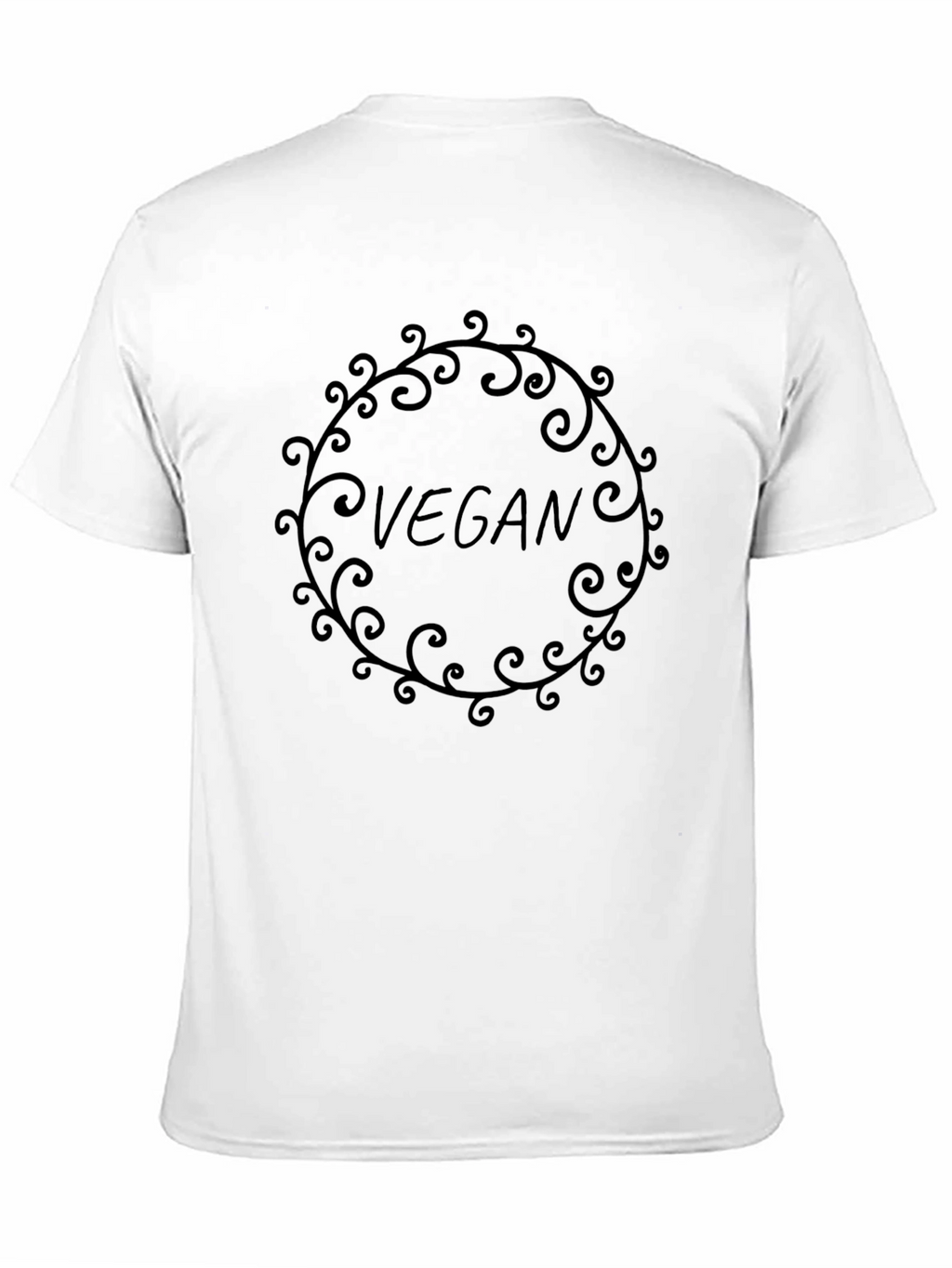 Vegan Graphic Tee - Circular Swirl Design