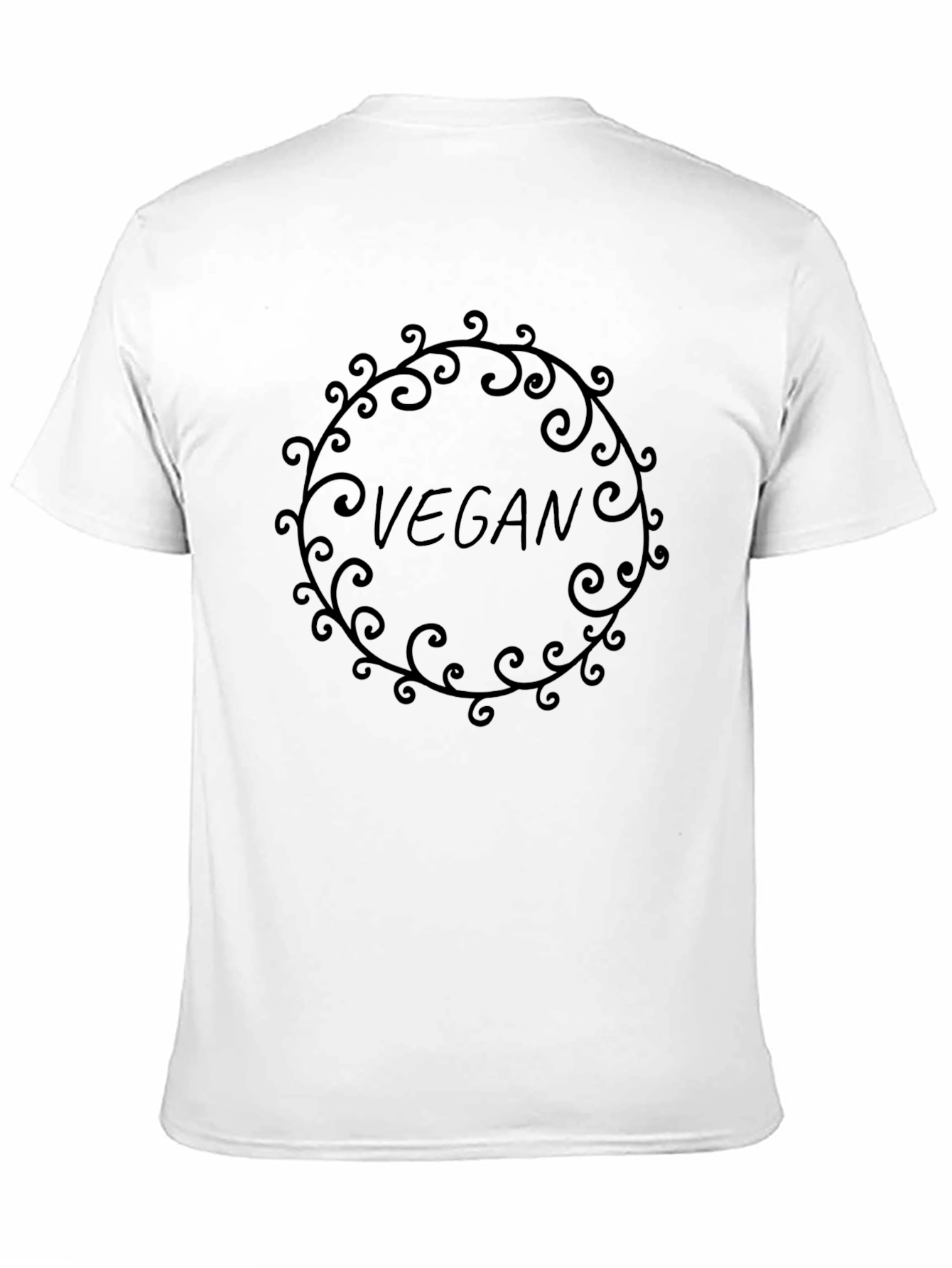 Vegan Graphic Tee - Circular Swirl Design