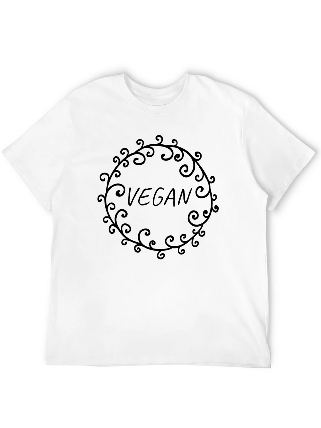 Vegan Graphic Tee - Circular Swirl Design