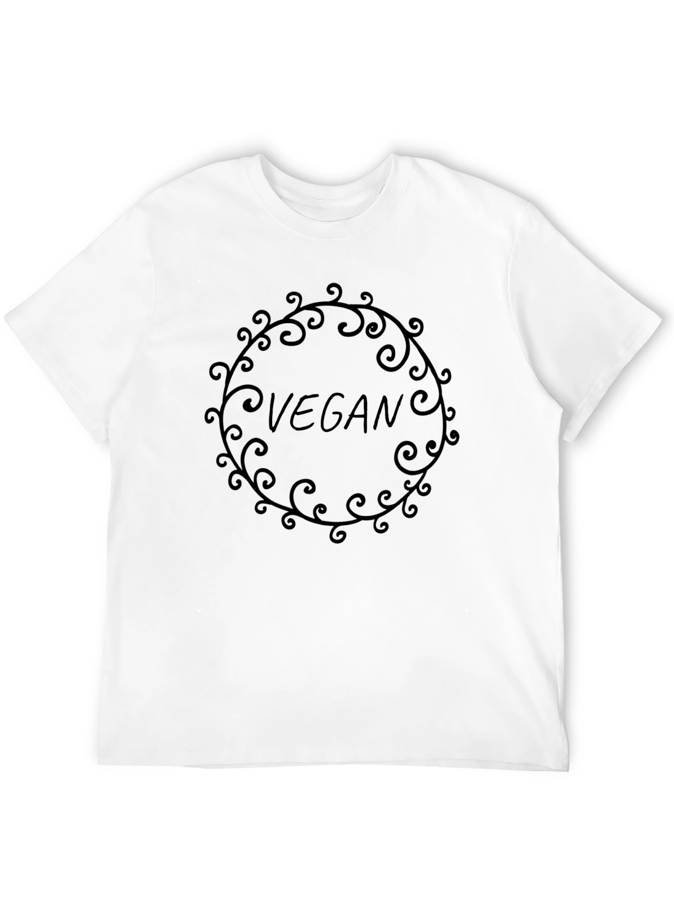 Vegan Graphic Tee - Circular Swirl Design