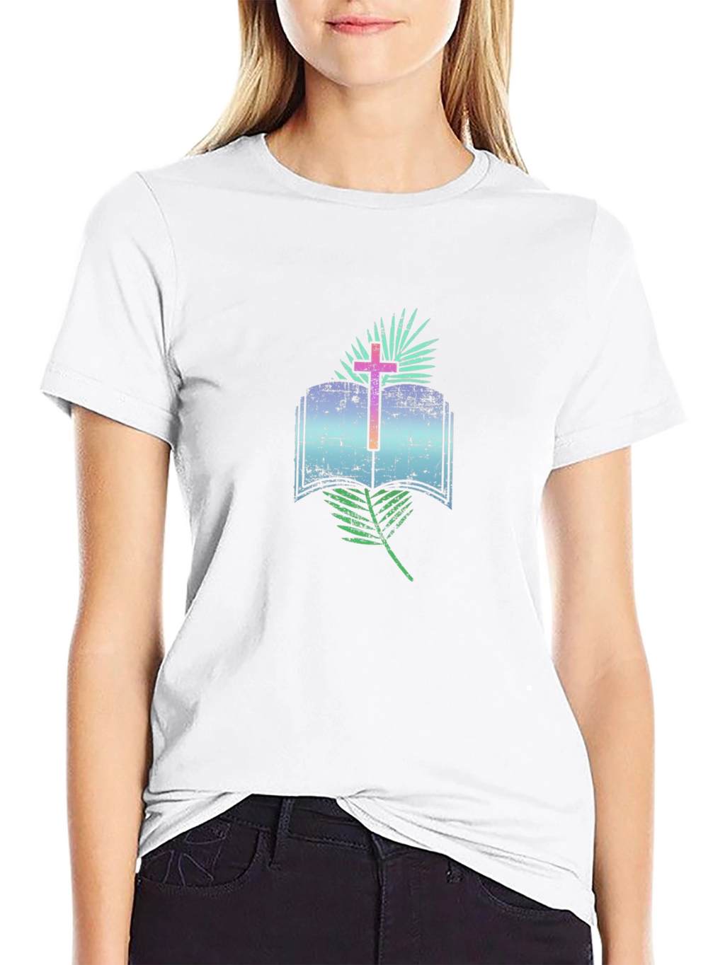 Faithful Book & Cross Graphic Tee