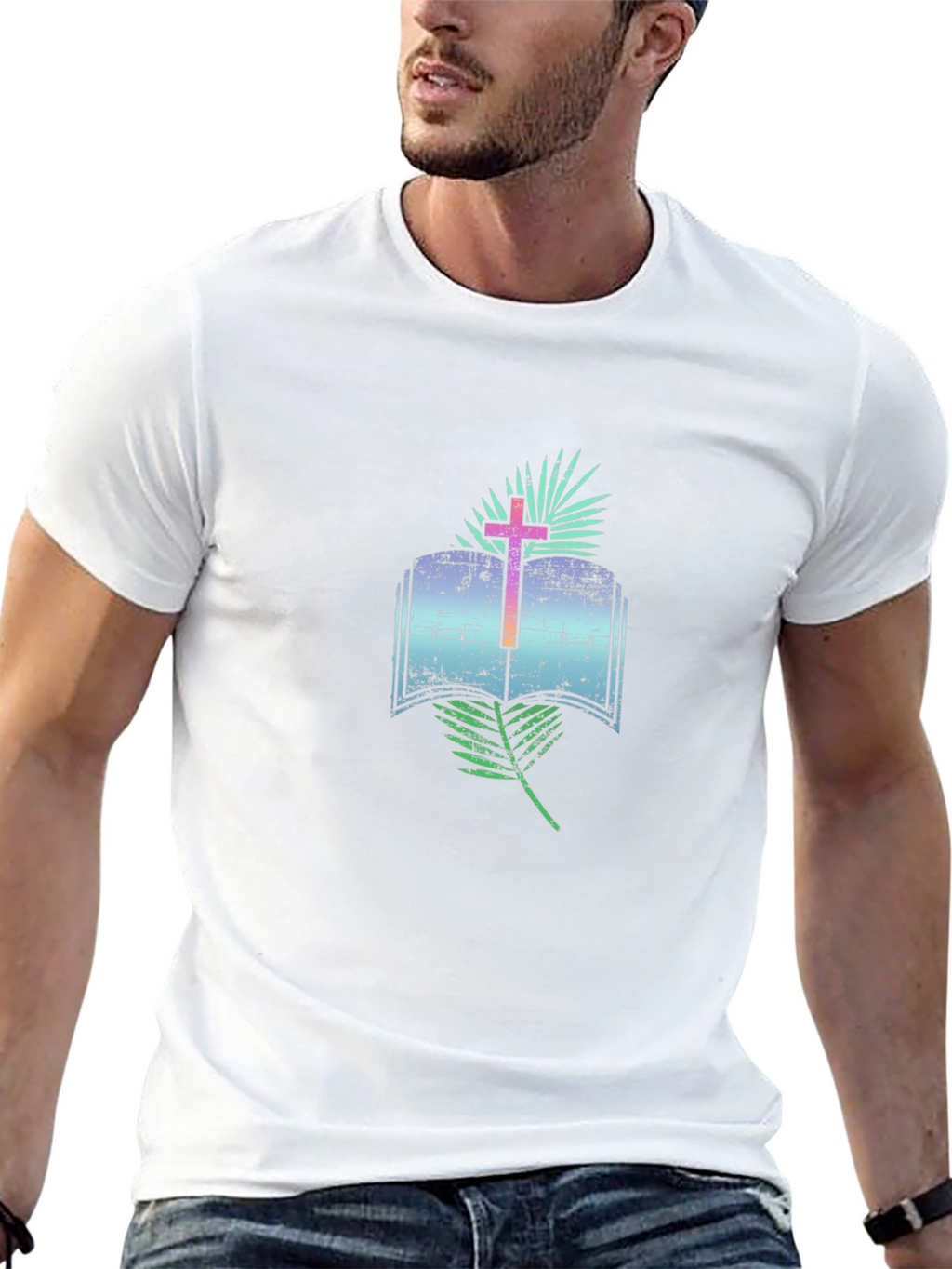 Faithful Book & Cross Graphic Tee